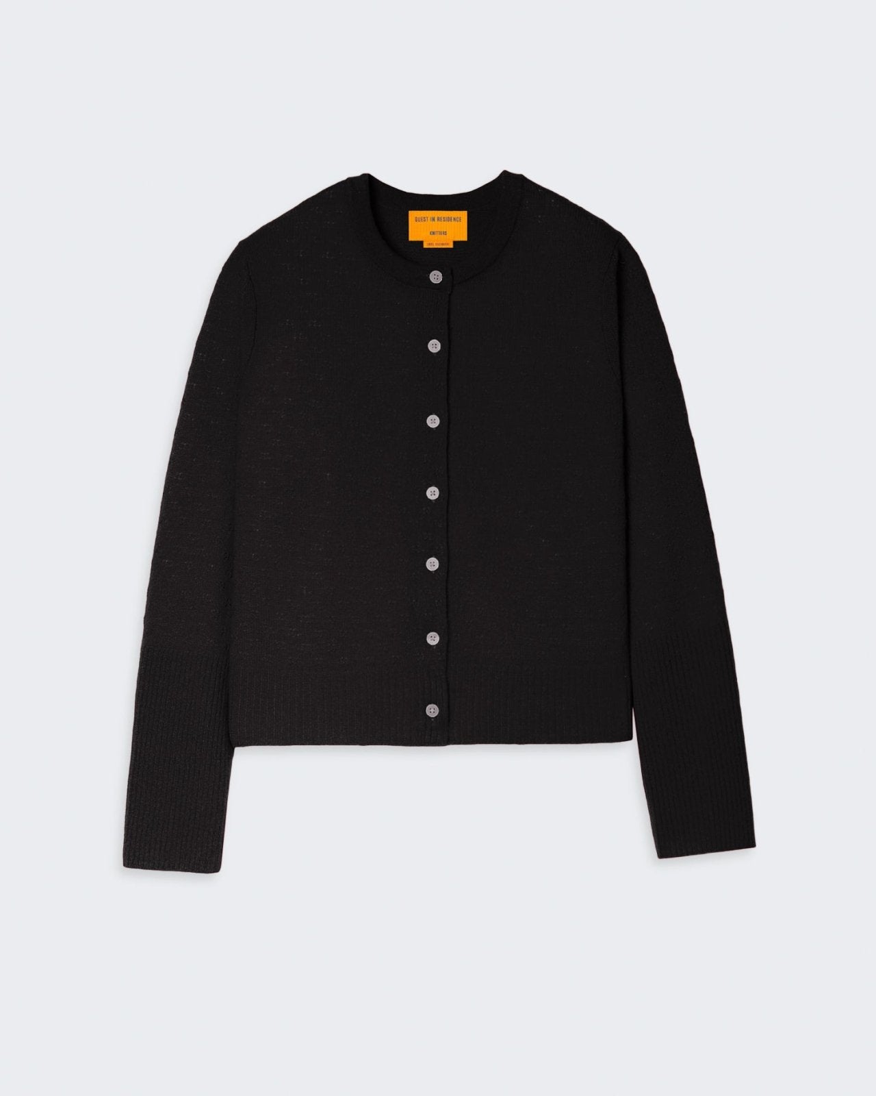 Jane Pointelle Cardigan In Cashmere  - Black