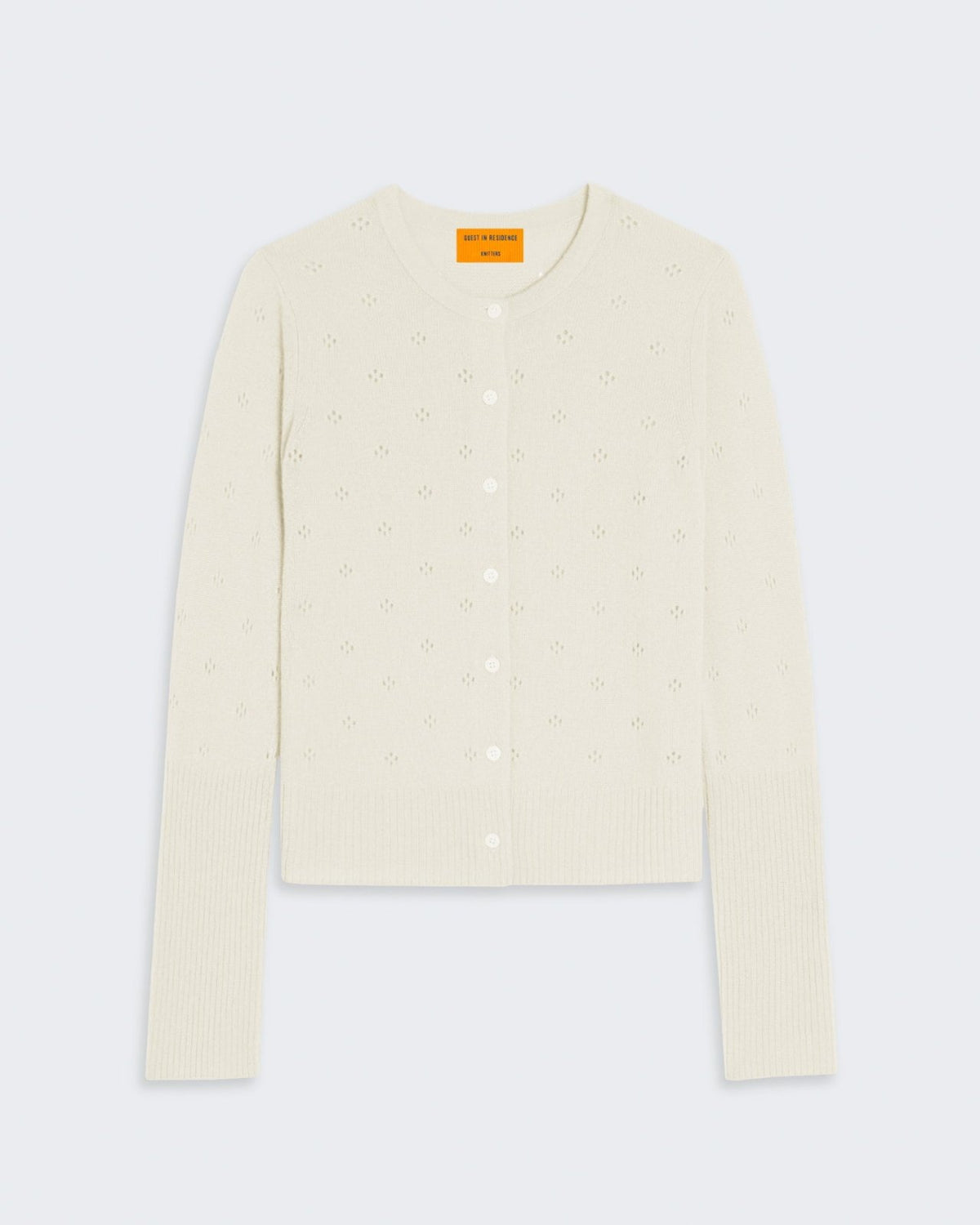 Jane Pointelle Cardigan - Cream