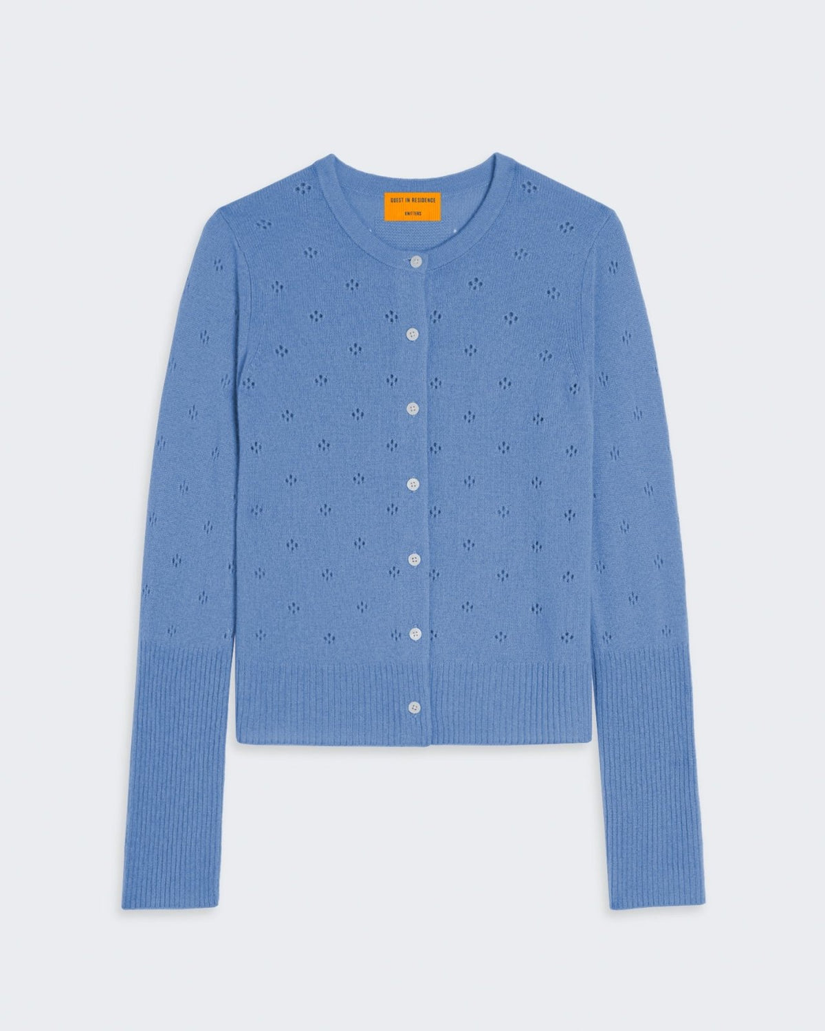 Jane Pointelle Cardigan - French Blue