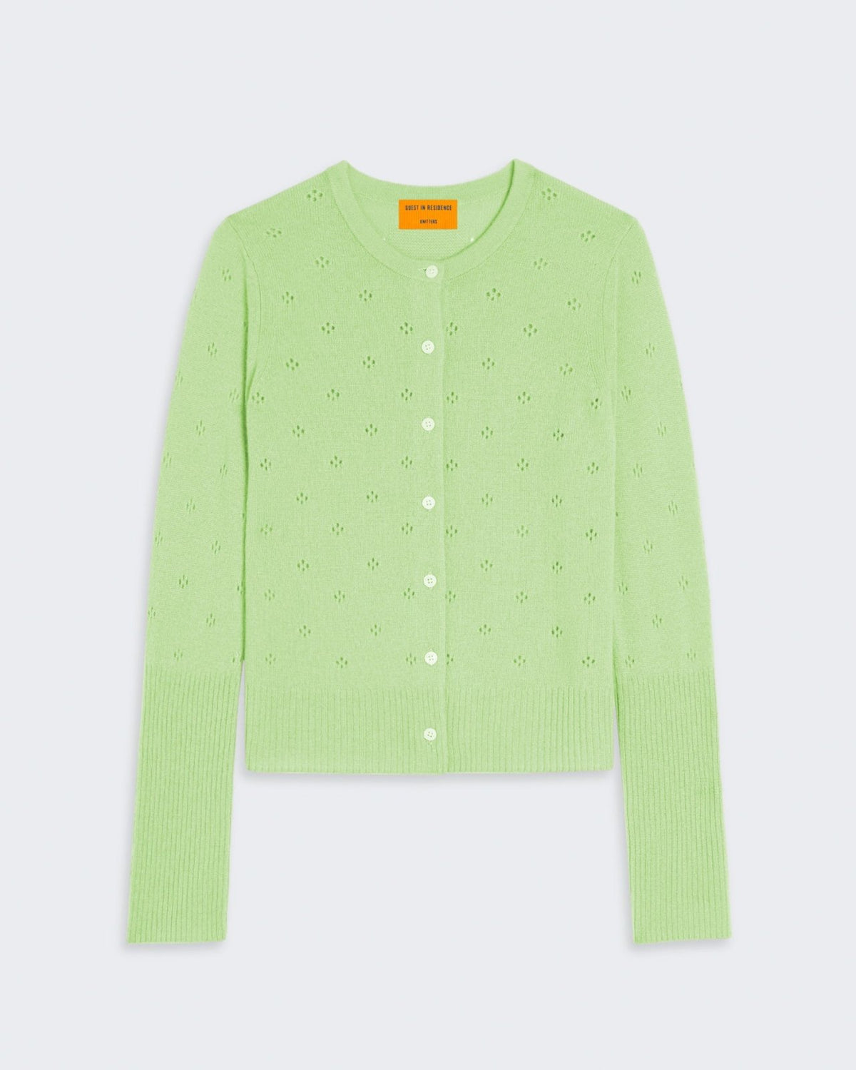 Jane Pointelle Cardigan - Mint