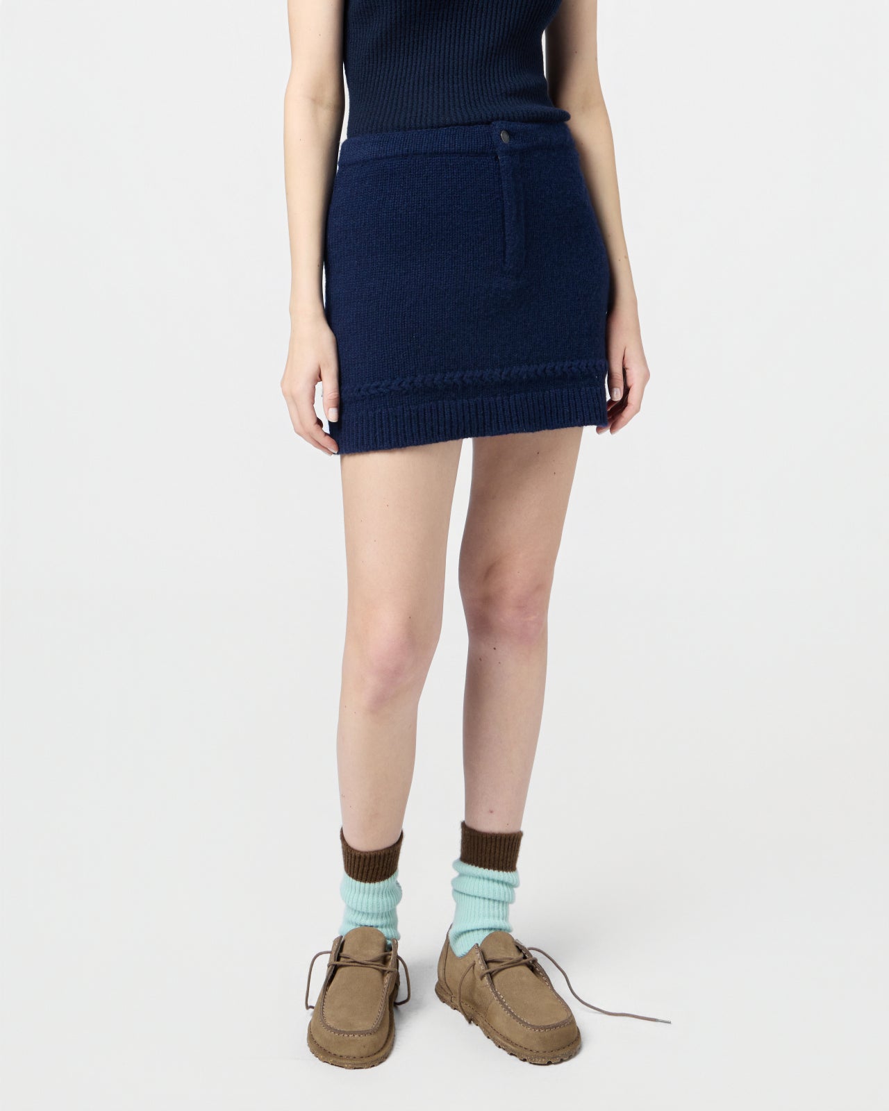 "Jean" Mini Skirt - Midnight