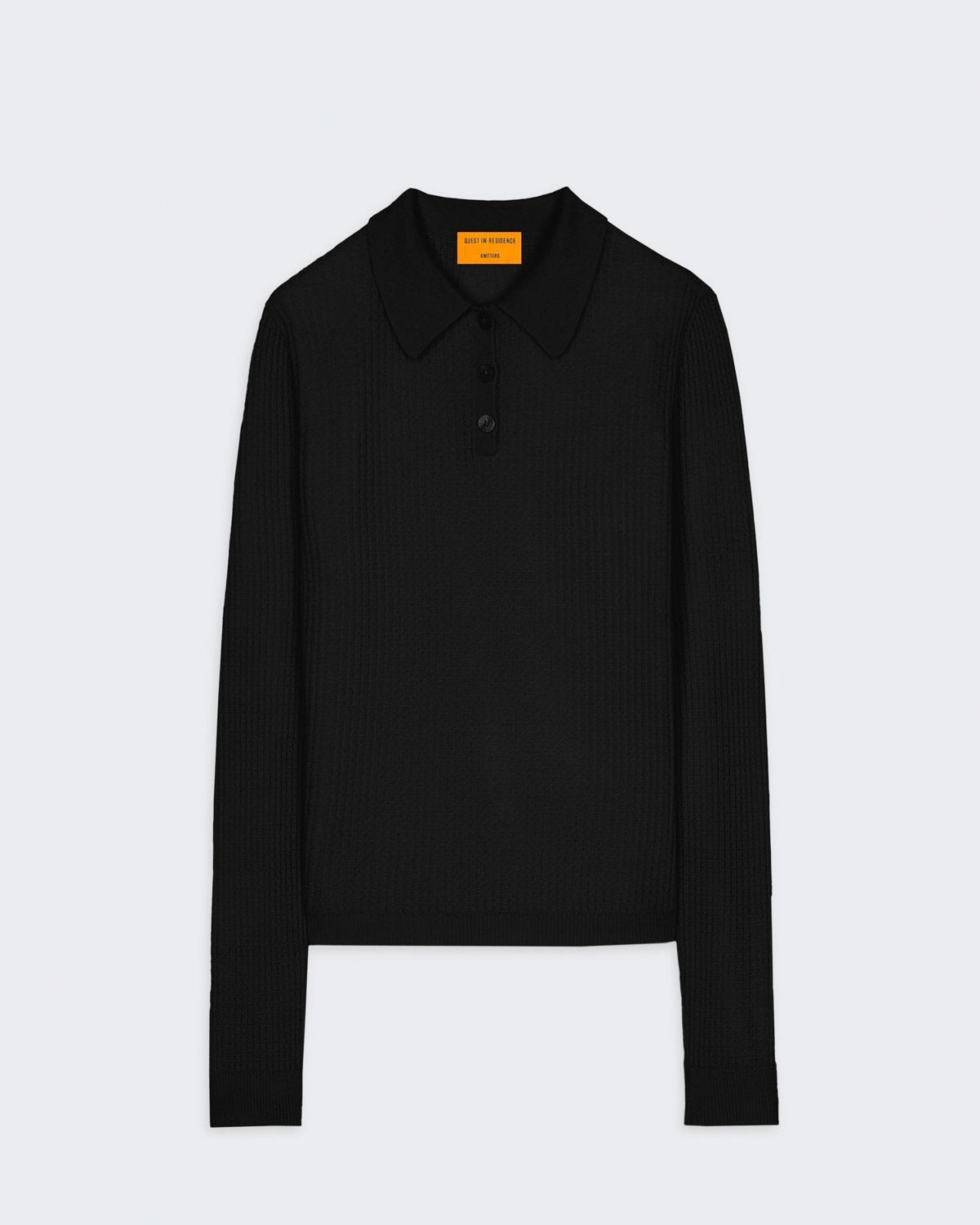 Ls Shrunken Polo - Black