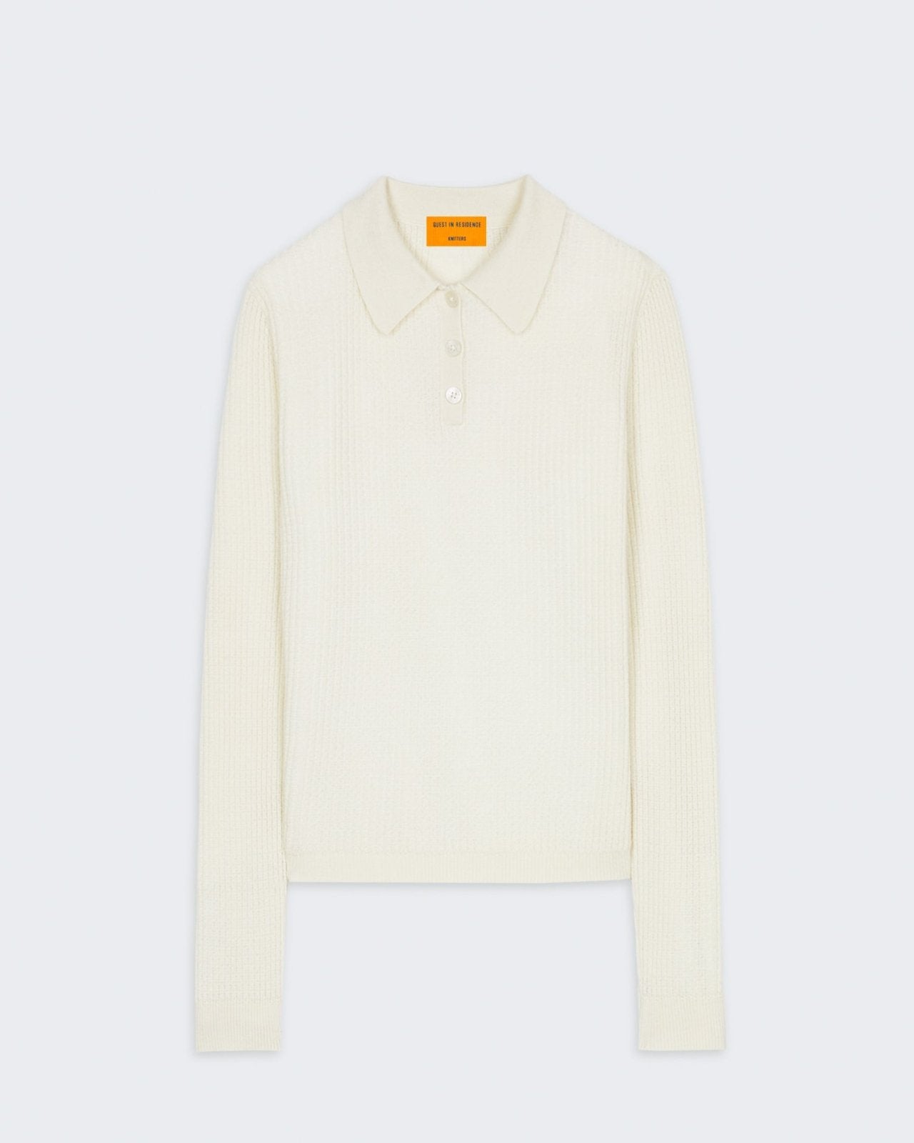 Ls Shrunken Polo - Cream