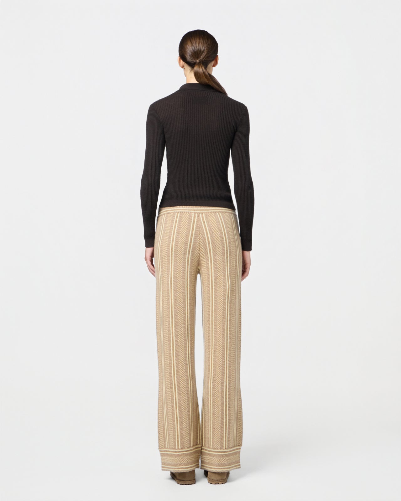 LS Shrunken Polo - Burnt Cocoa