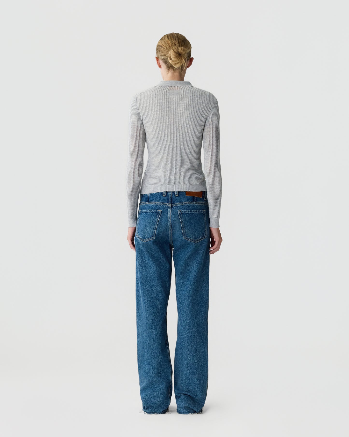 Ls Shrunken Polo - Stone