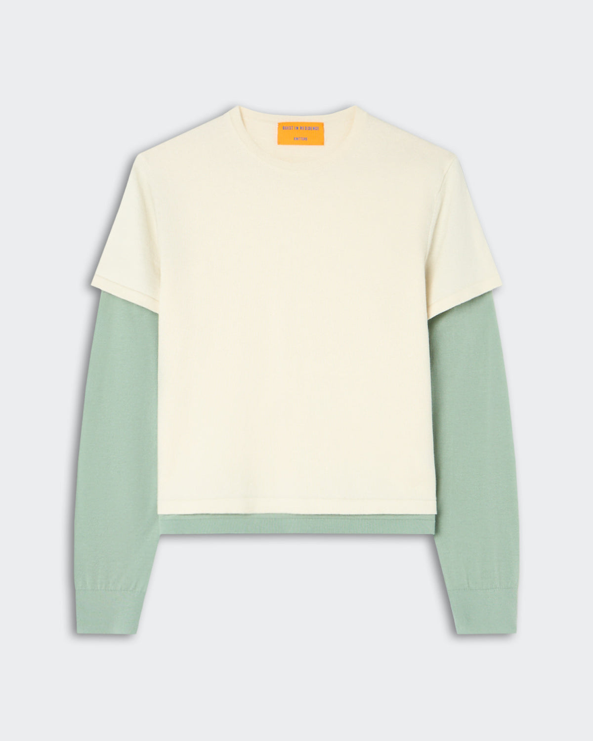 Layer Tee - Cream/Sage Brush