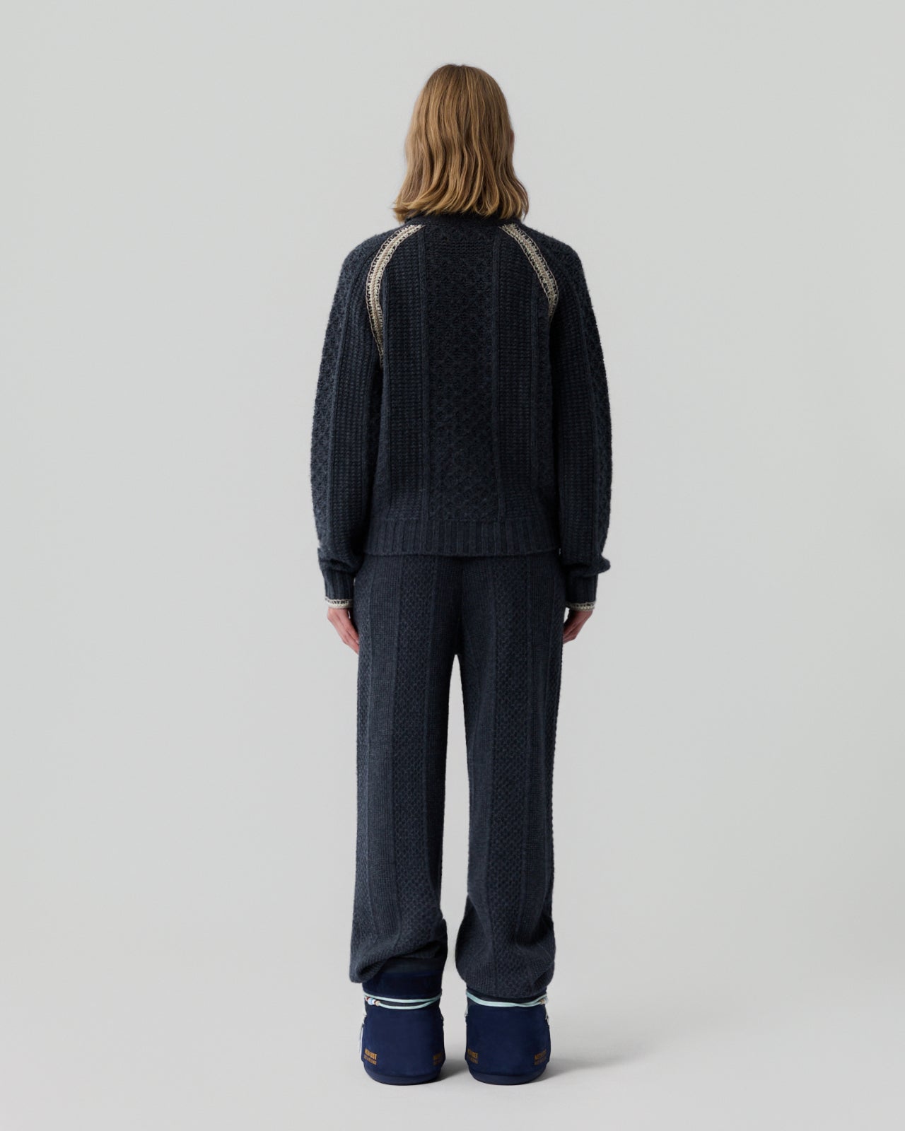 Marlowe Cable Cardigan - Charcoal