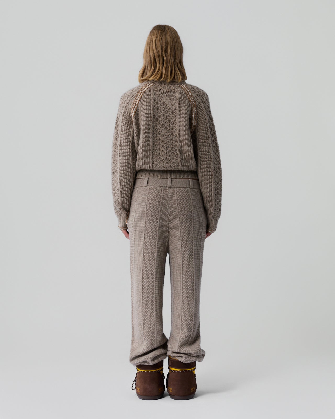 Marlowe Cable Cardigan - Taupe