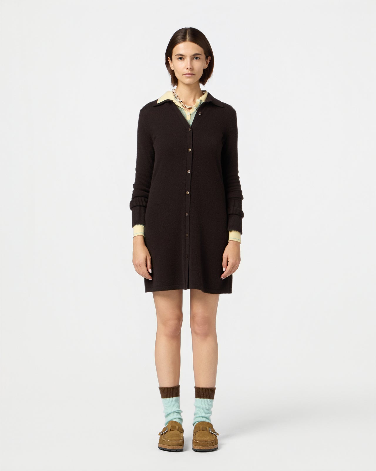 Mini Showtime Shirt Dress - Burnt Cocoa
