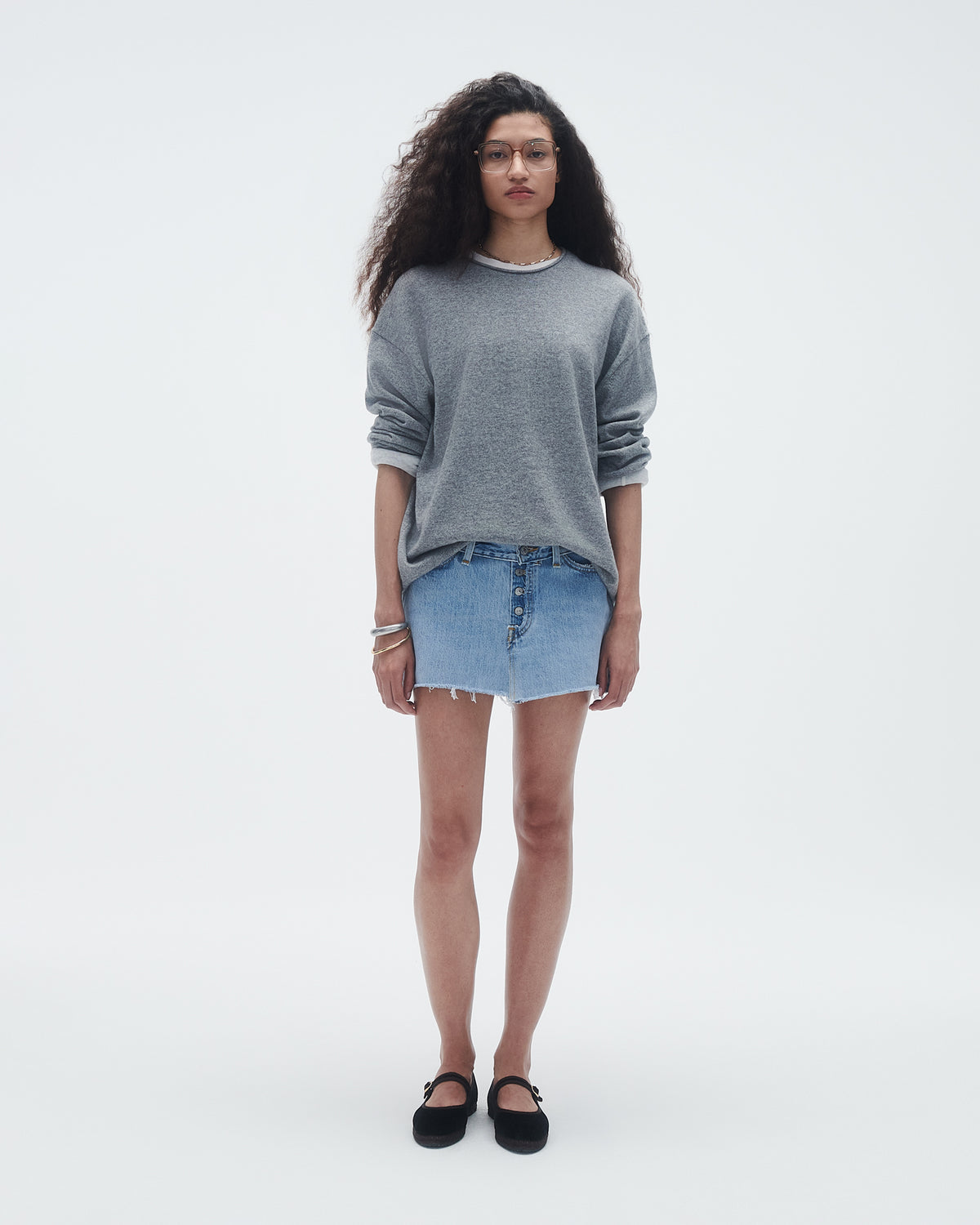 Oversized Crew - Heather Grey