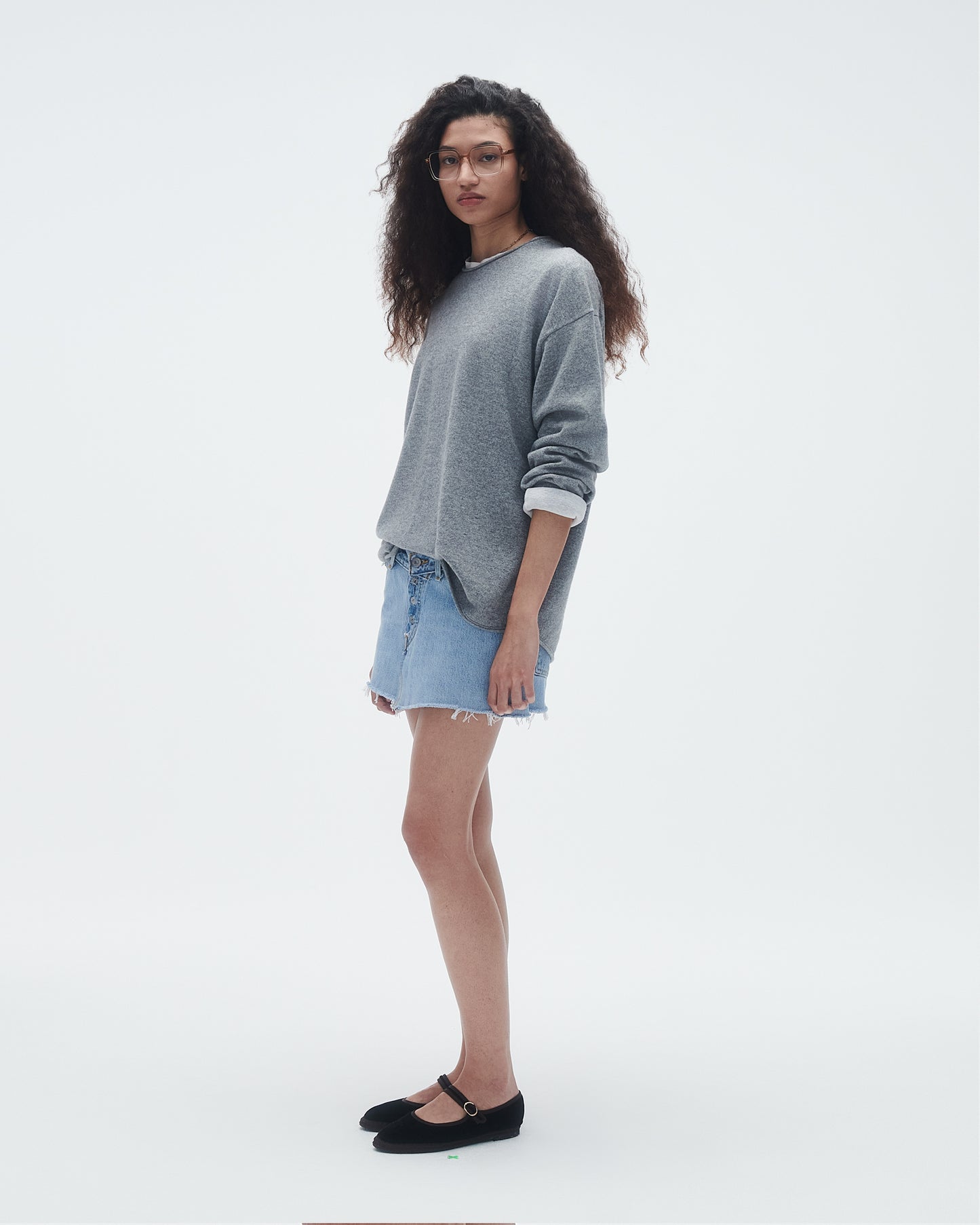 Oversized Crew - Heather Grey