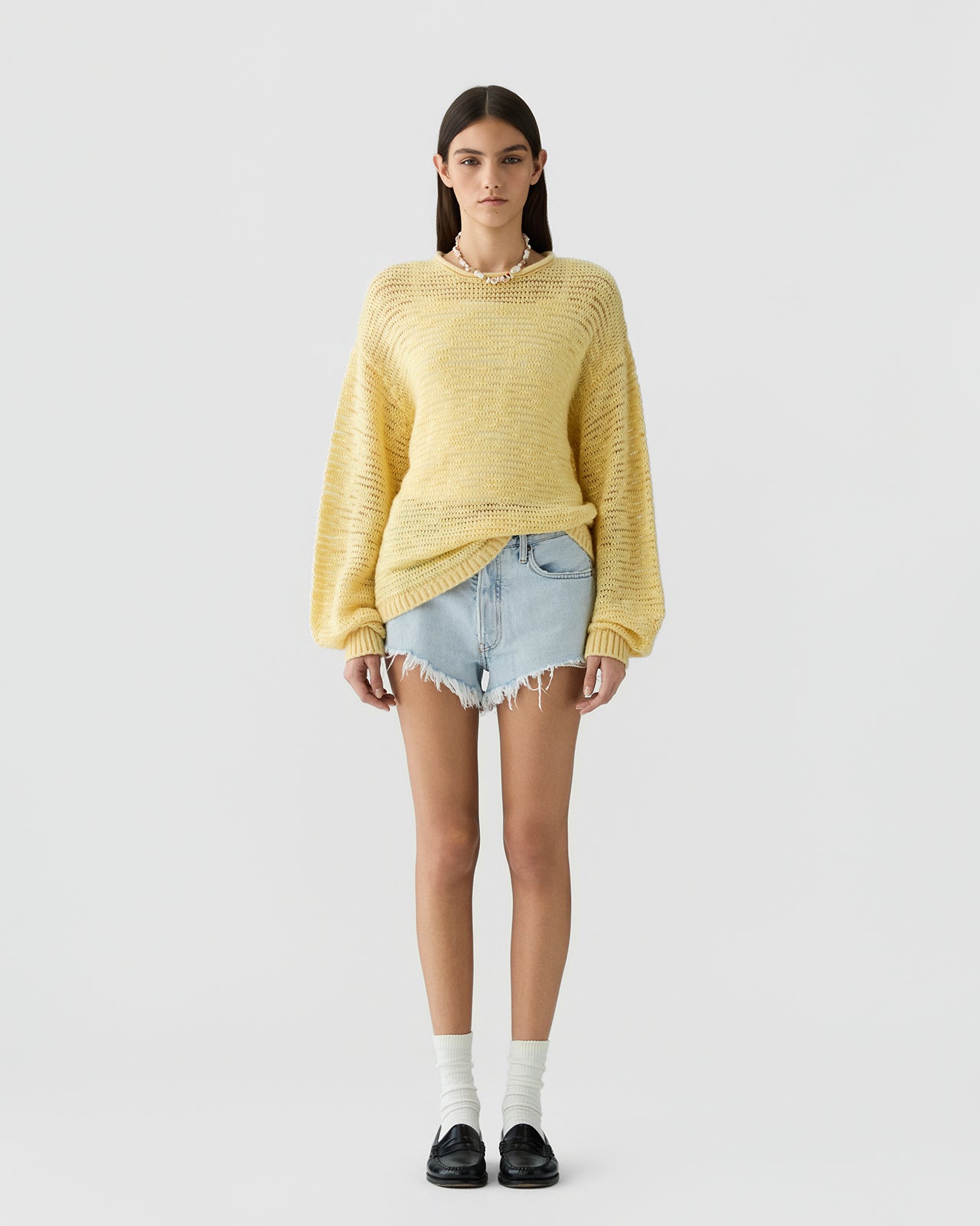Open Stripe Crew - Butter