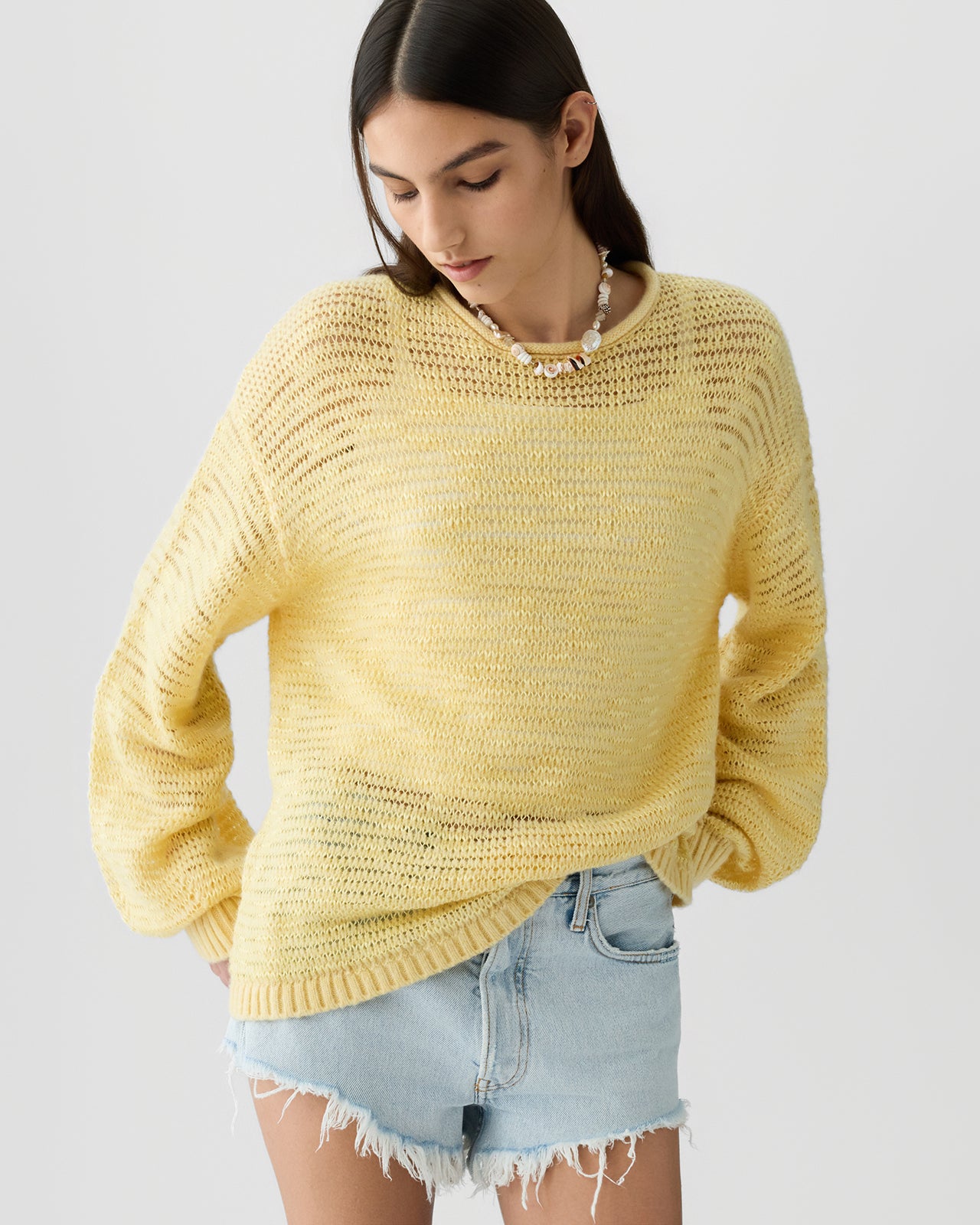 Open Stripe Crew - Butter