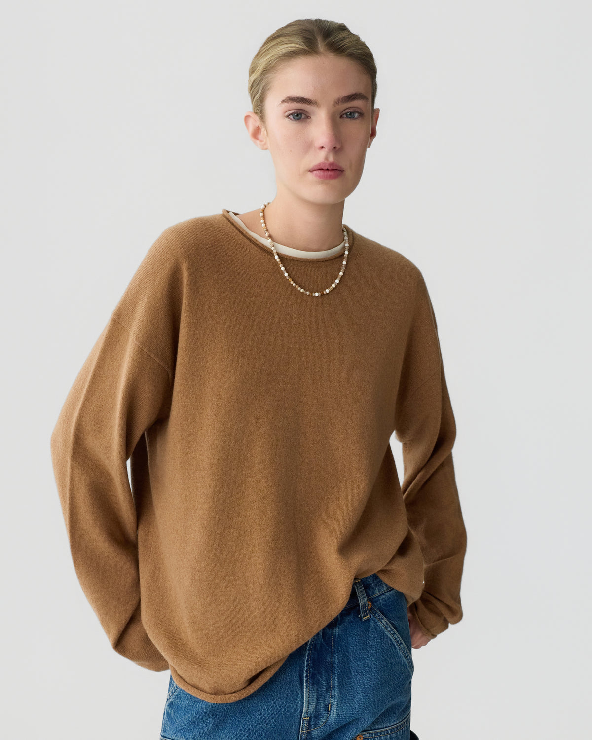 Oversized Crew - Almond