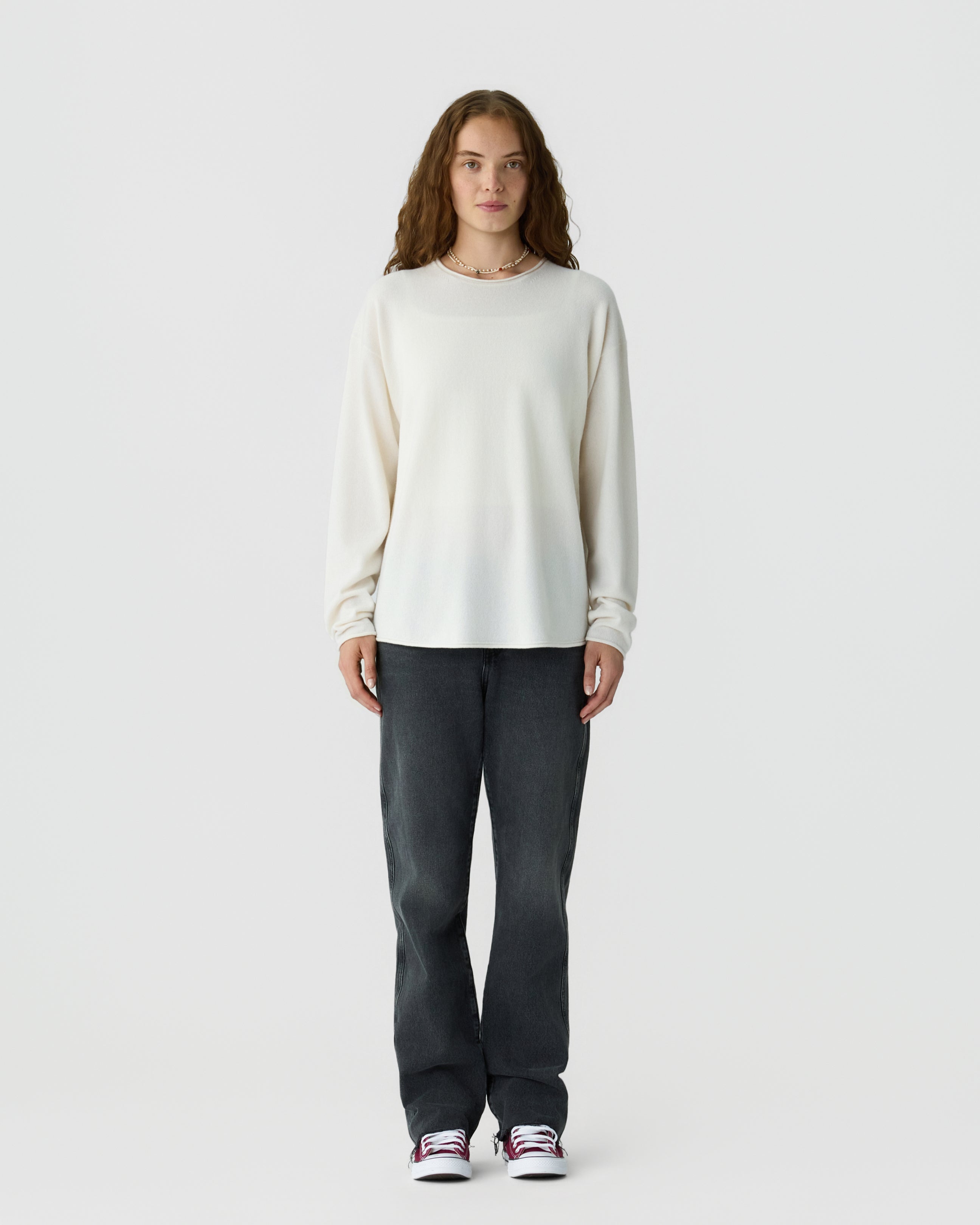 Oversized Crew - Cream – Guest In Residence