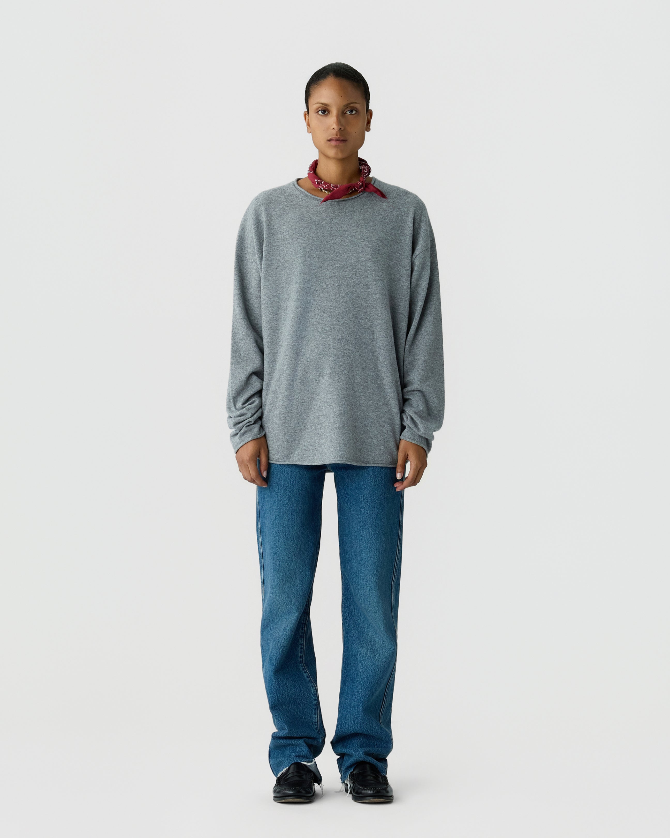 Oversized Crew - Heather Grey – Guest In Residence