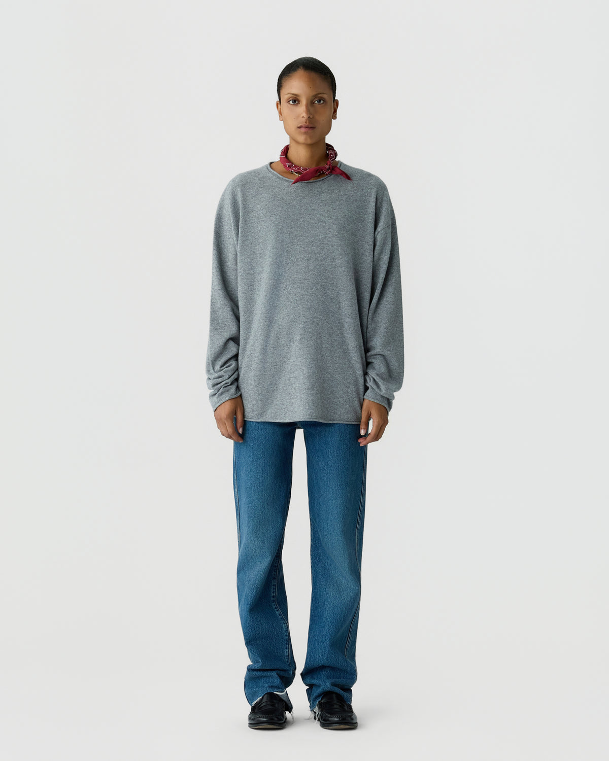 Oversized Crew - Heather Grey