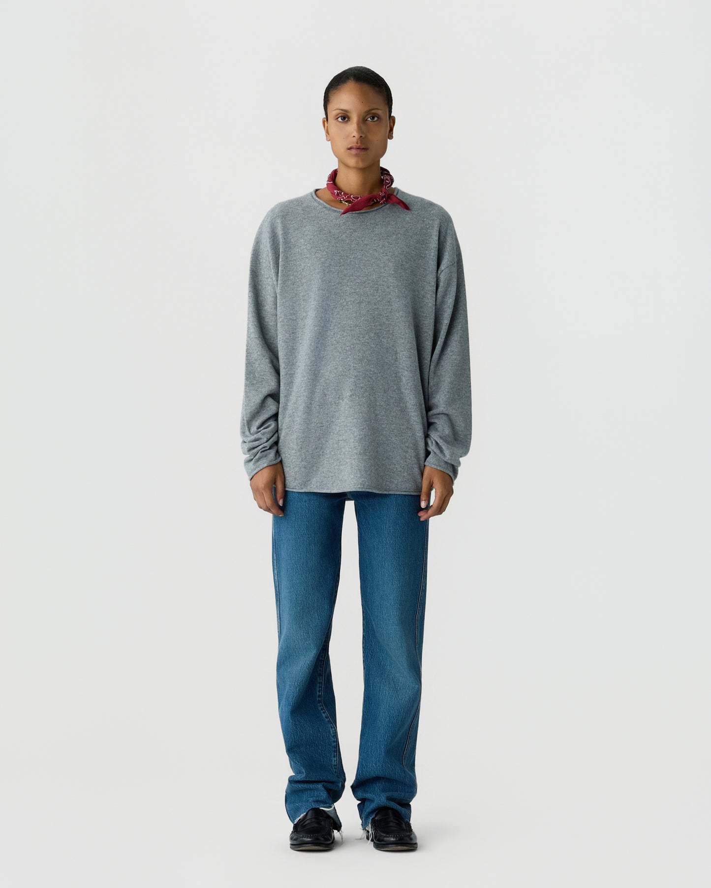 Oversized Crew - Heather Grey