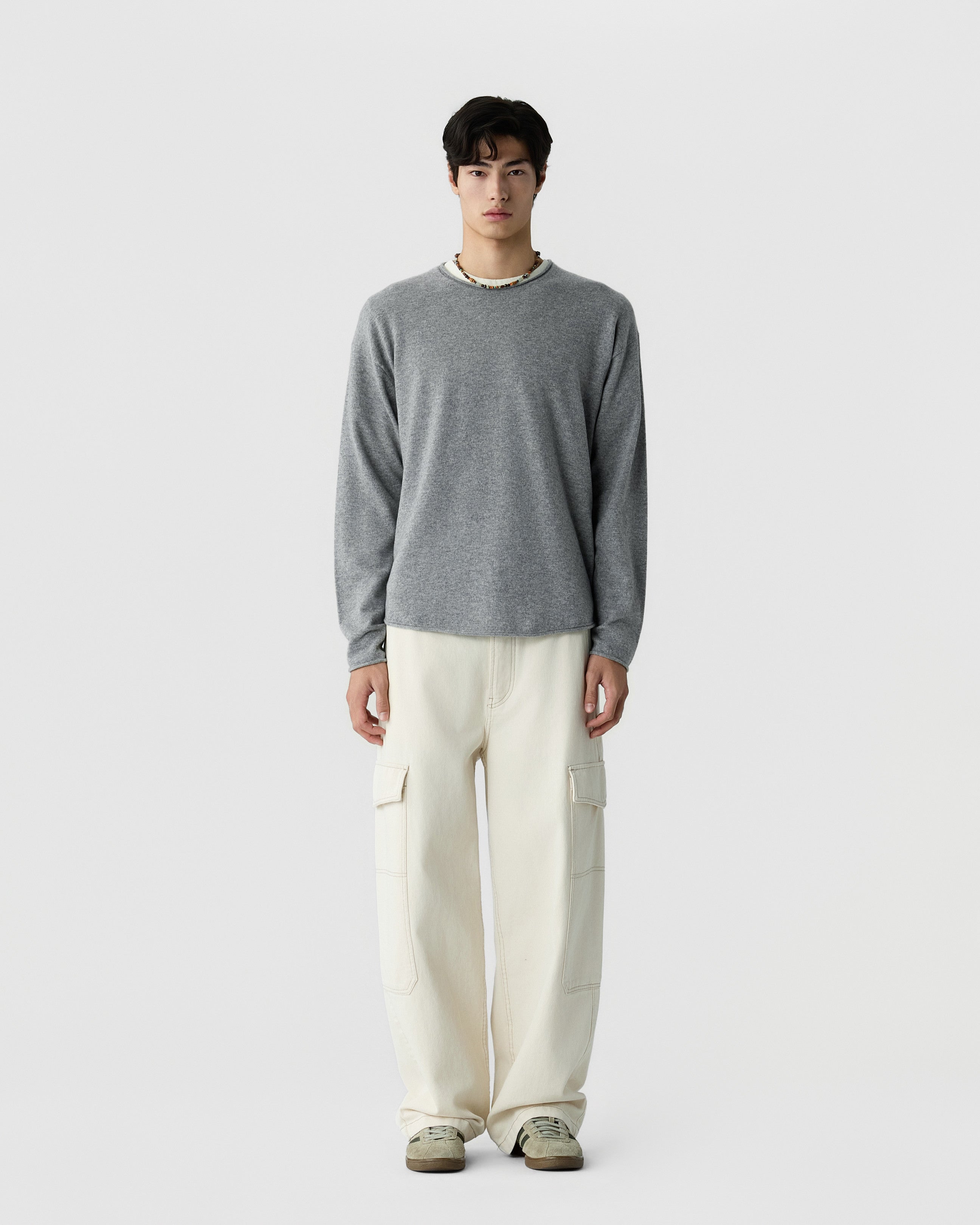 Oversized Crew - Heather Grey – Guest In Residence