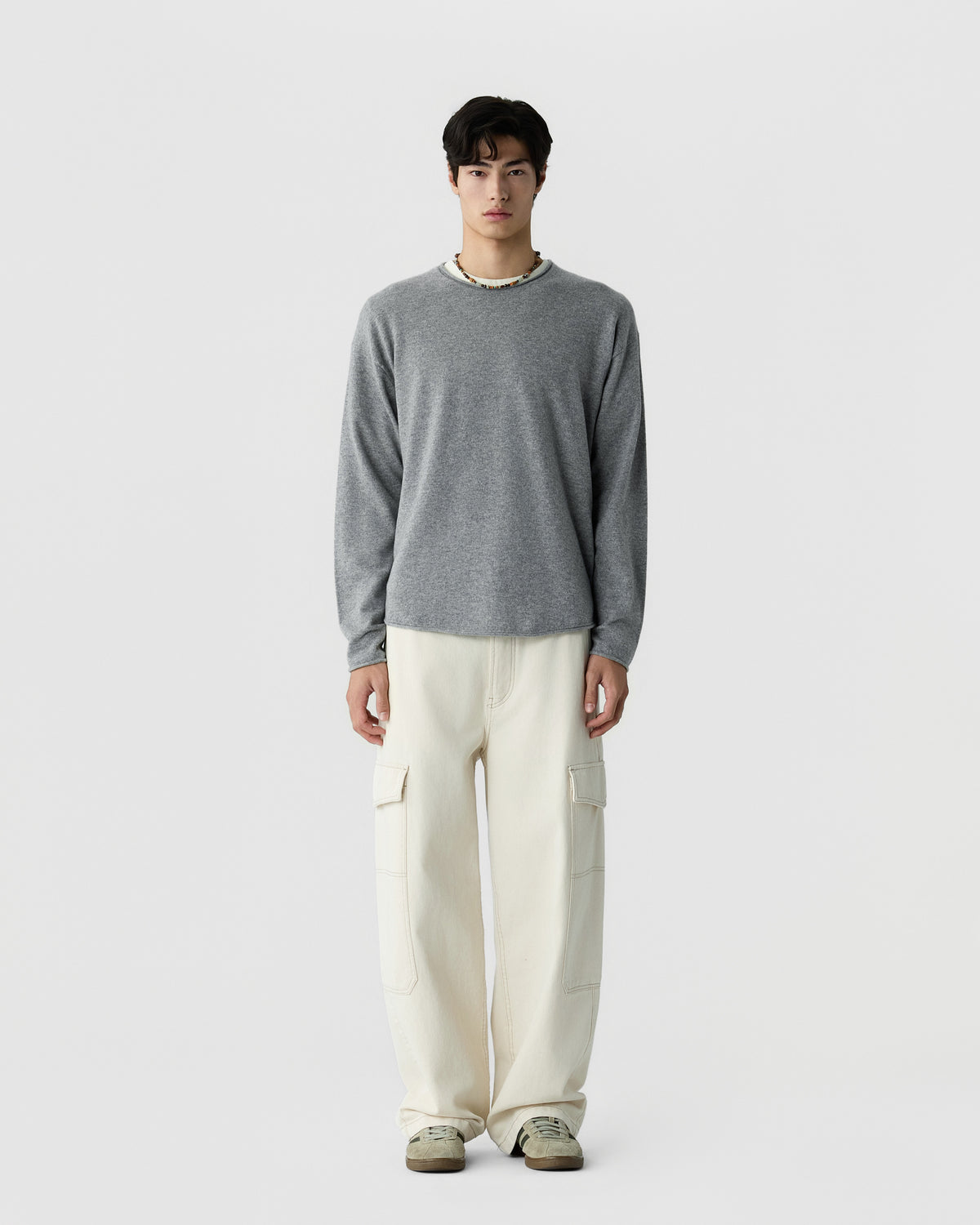 Oversized Crew - Heather Grey