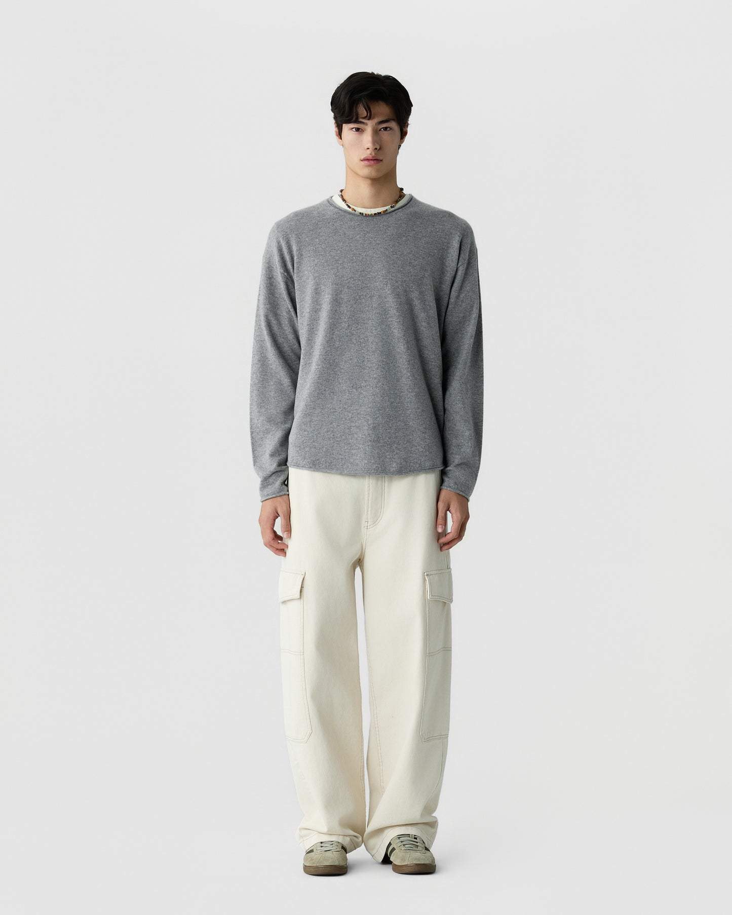 Oversized Crew - Heather Grey