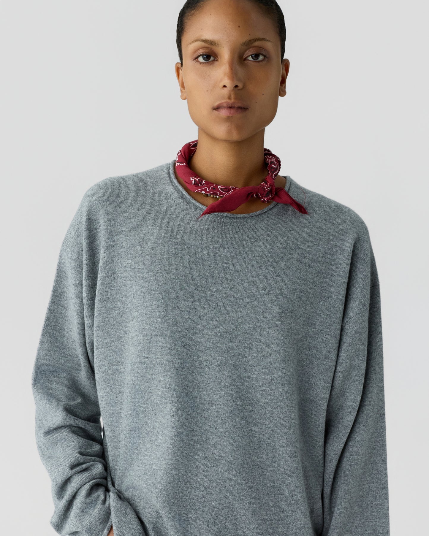 Oversized Crew - Heather Grey