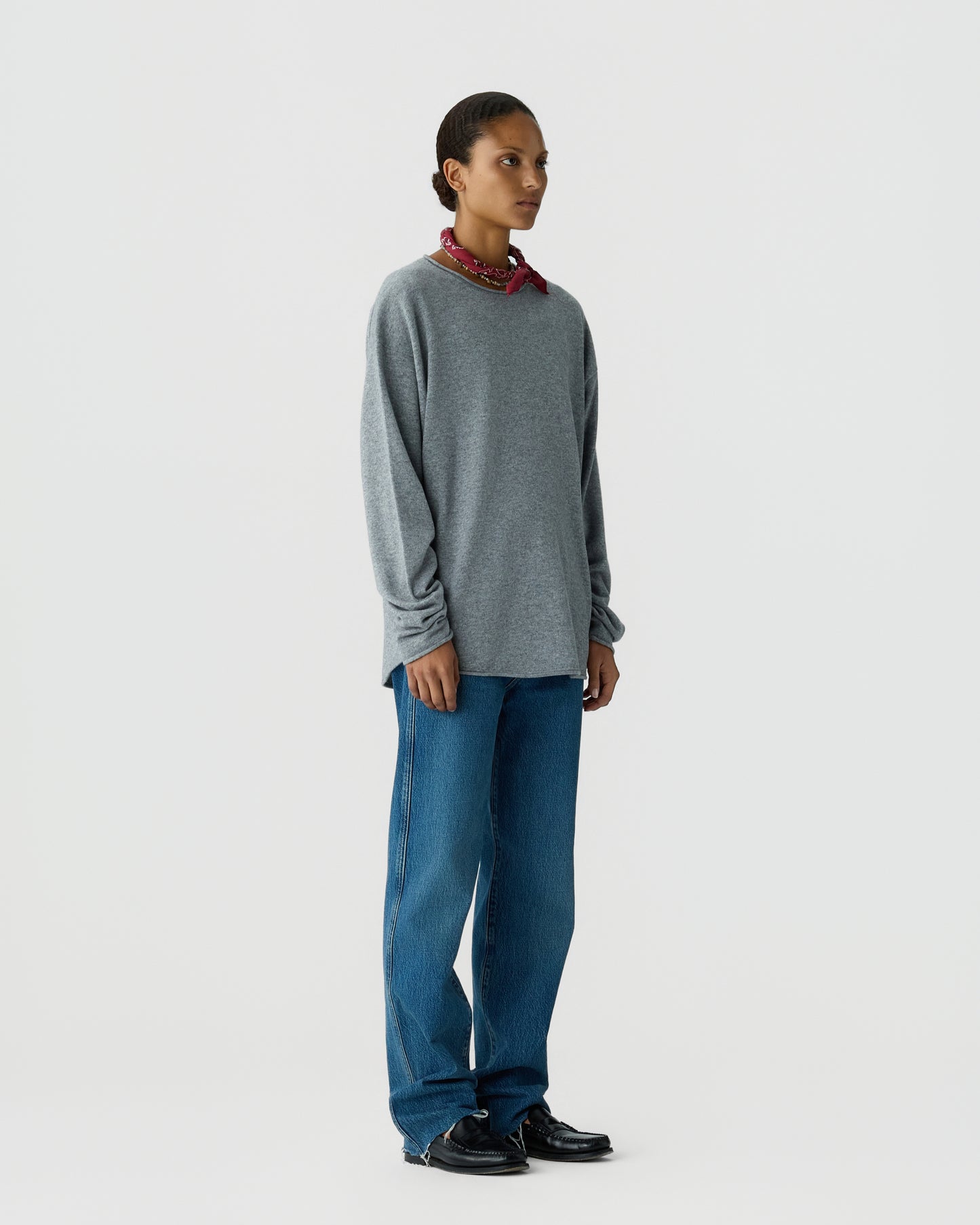 Oversized Crew - Heather Grey