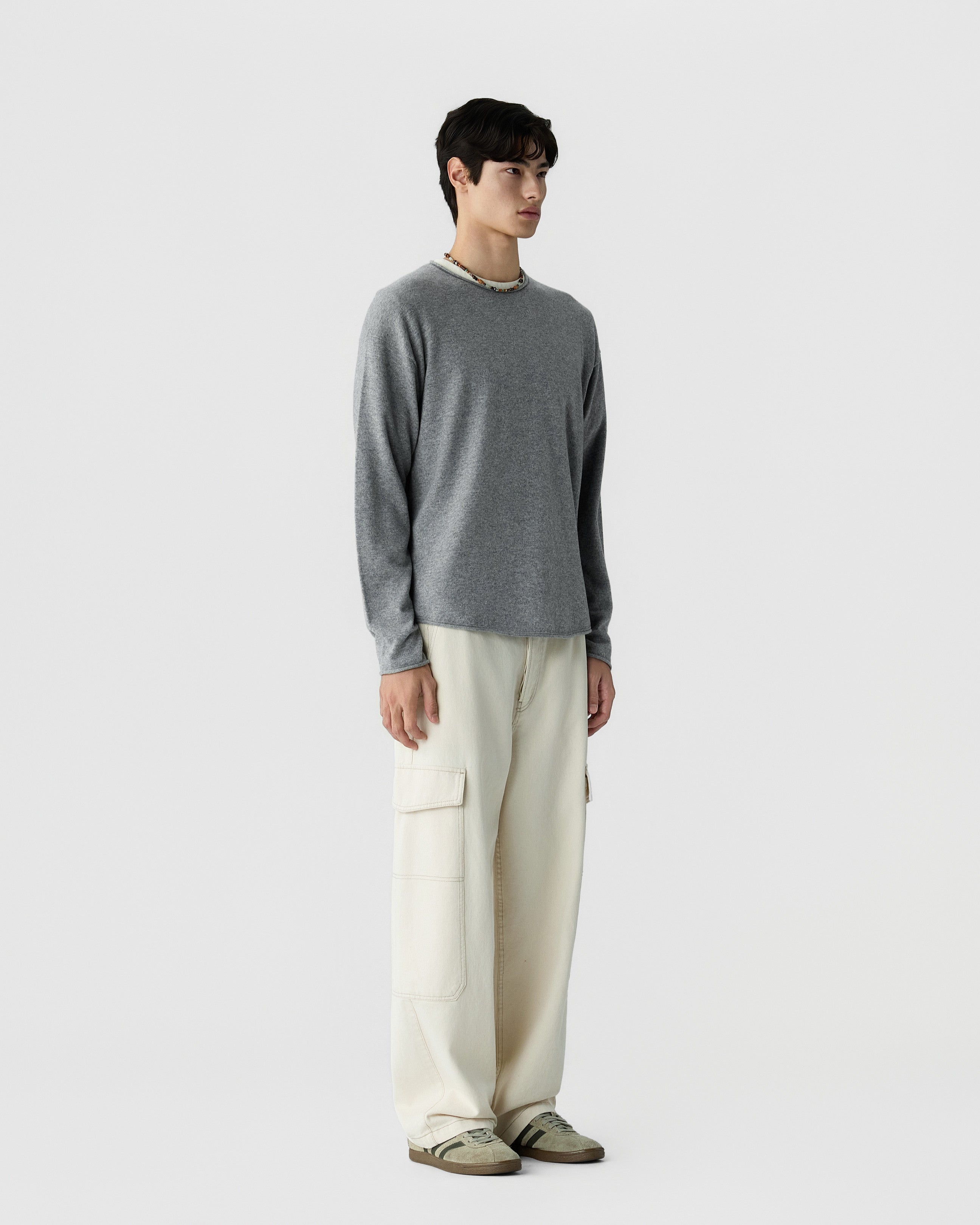 Oversized Crew - Heather Grey – Guest In Residence
