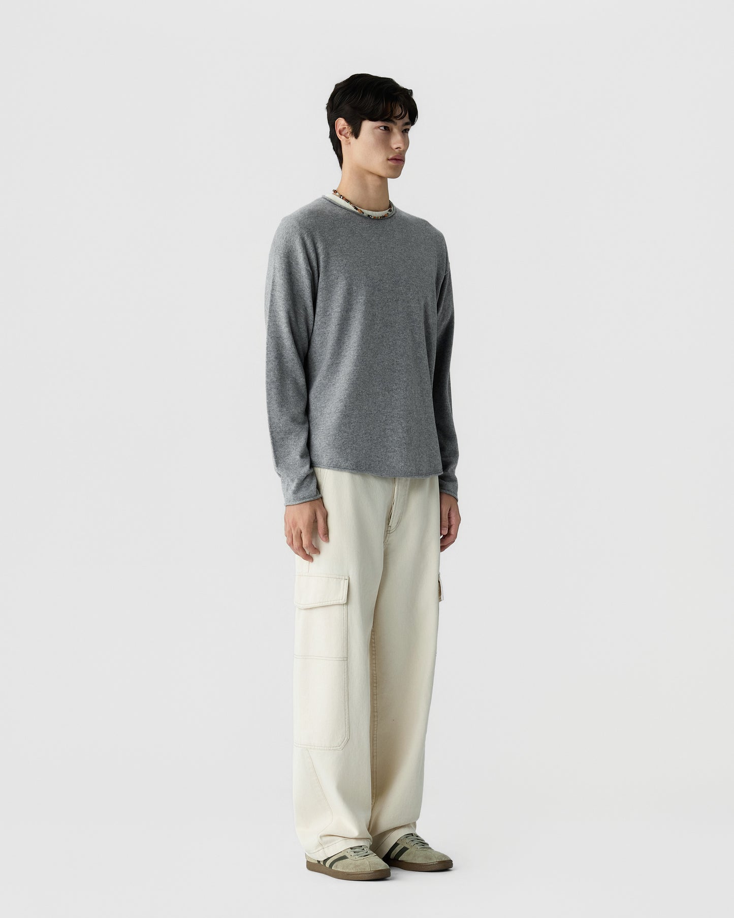 Oversized Crew - Heather Grey