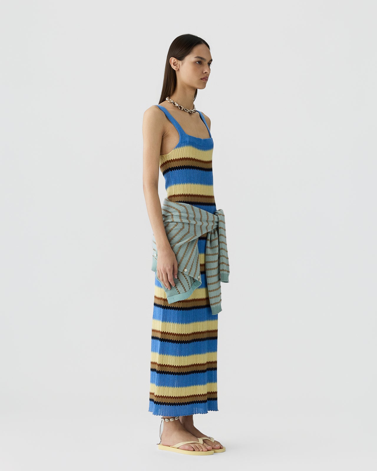 Palazzo Dress - Delft Blue Combo  Guest In Residence