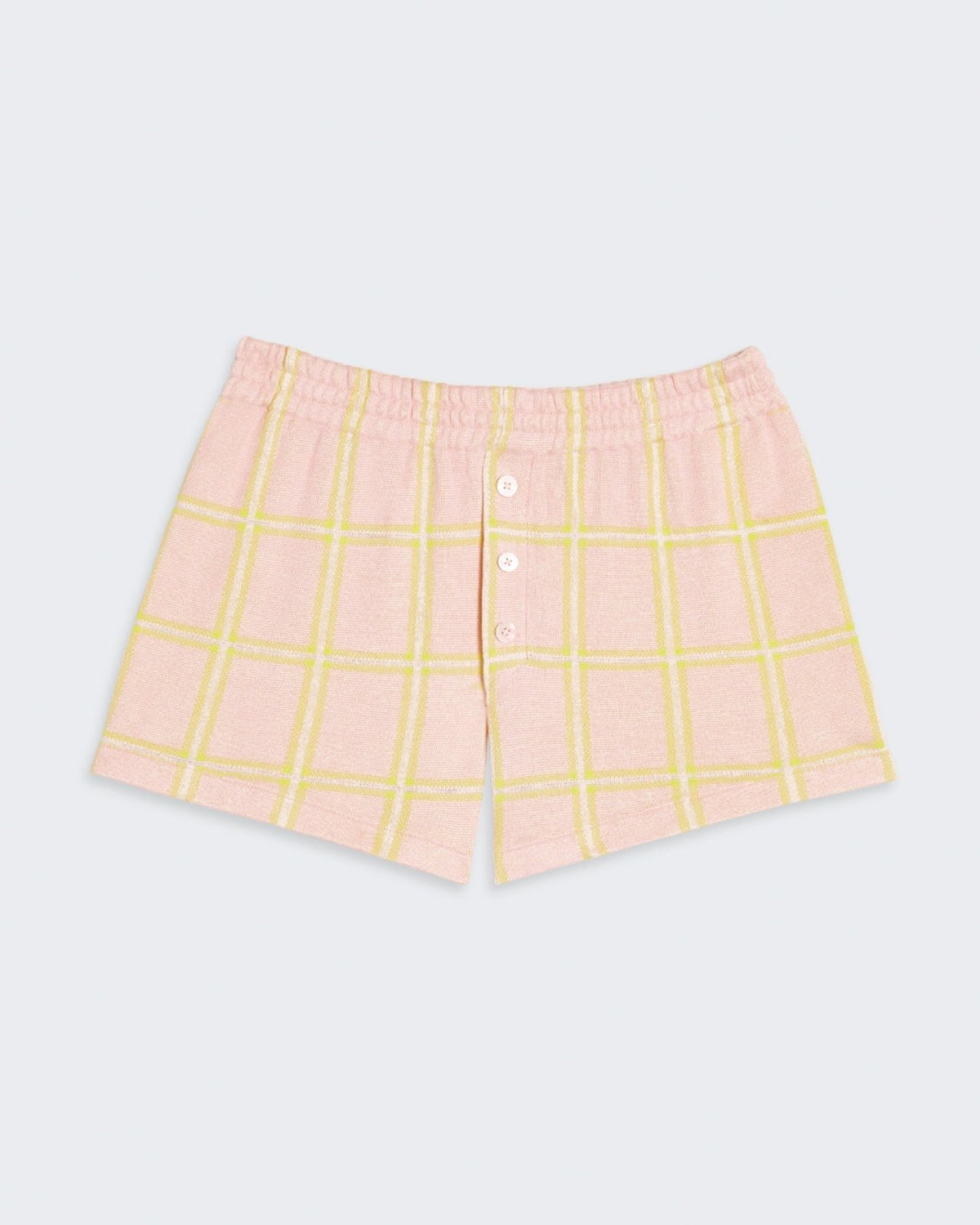 Picnic Plaid Short - Powder Pink Combo