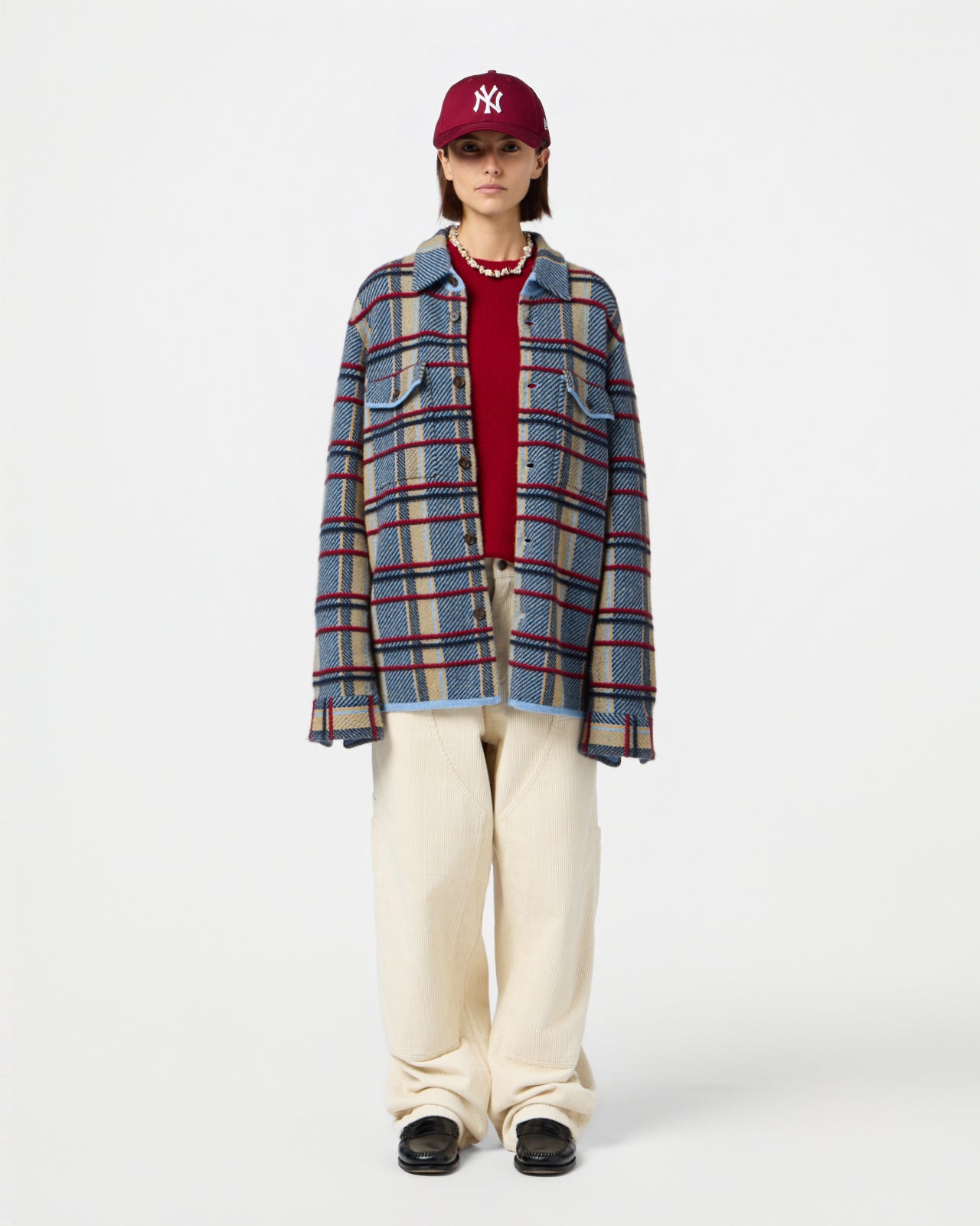 Plaid Work Shirt - Heather Blue Combo