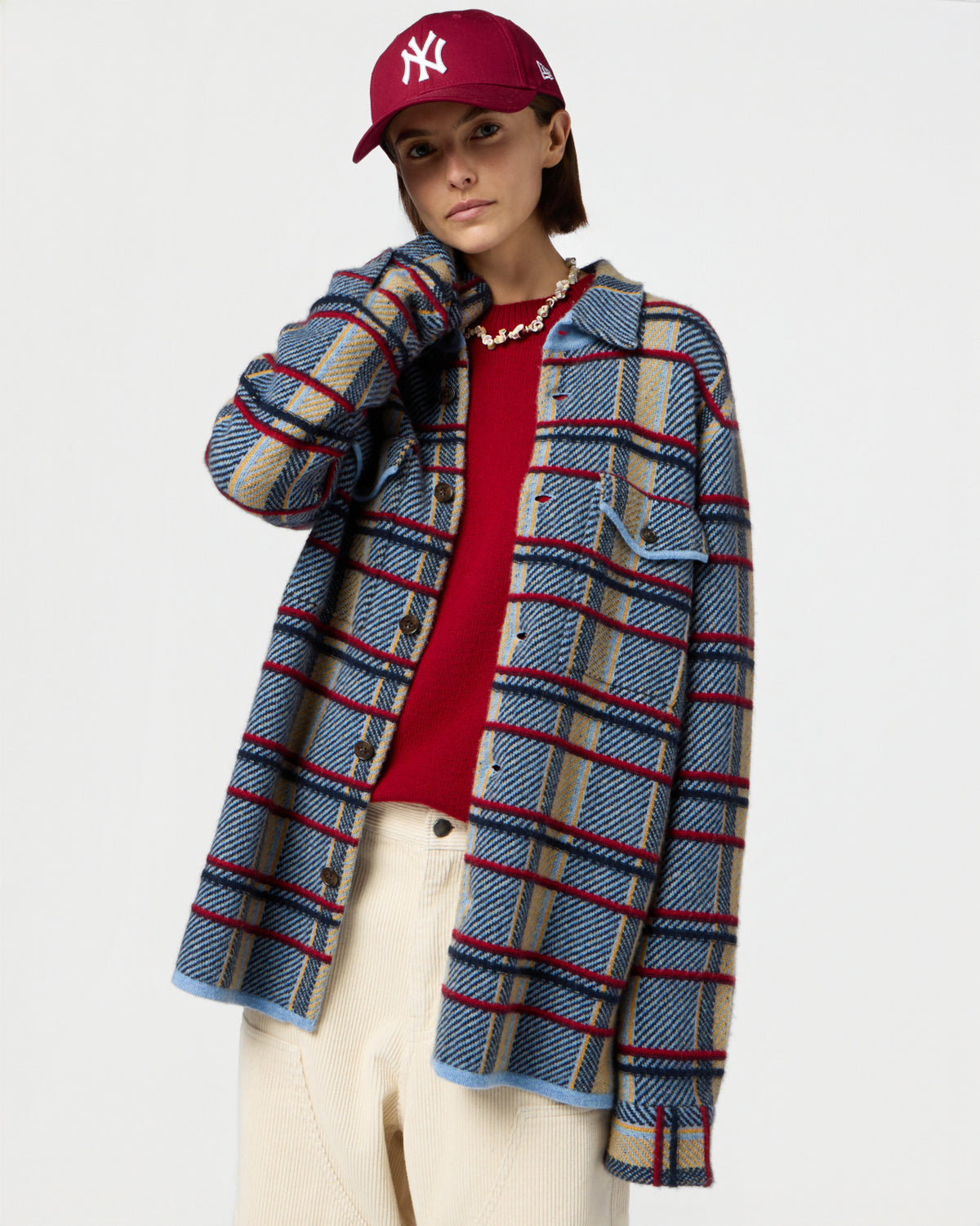 Plaid Work Shirt - Heather Blue Combo