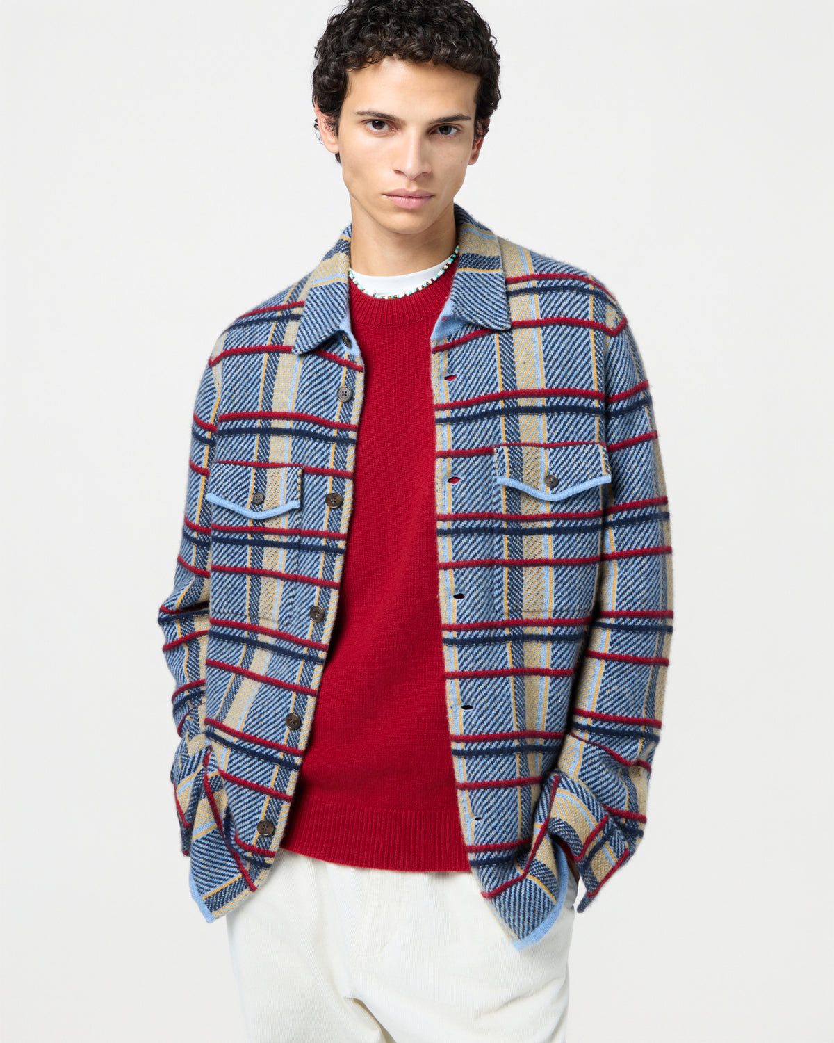 Plaid Work Shirt - Heather Blue Combo