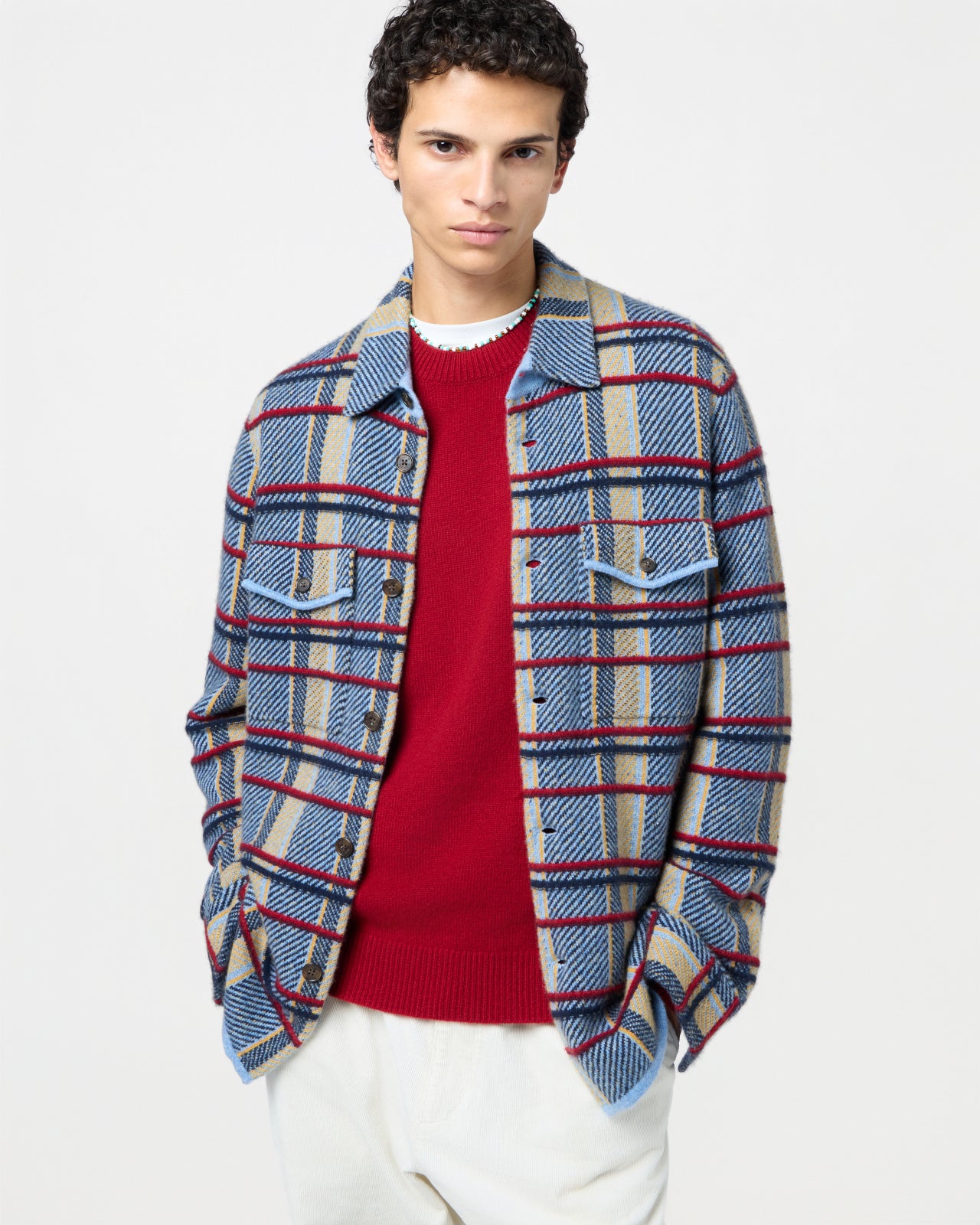 Plaid Work Shirt - Heather Blue Combo