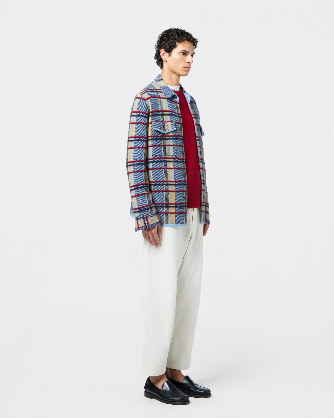 Plaid Work Shirt - Heather Blue Combo