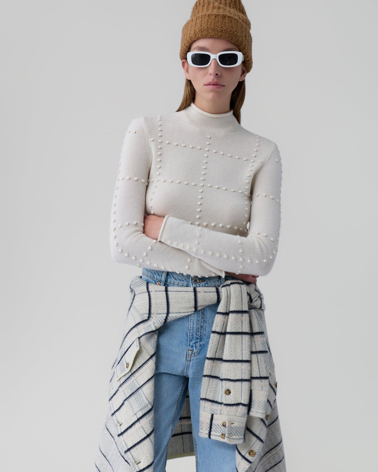 Popcorn Top in Cashmere Blend - Cream – Guest In Residence