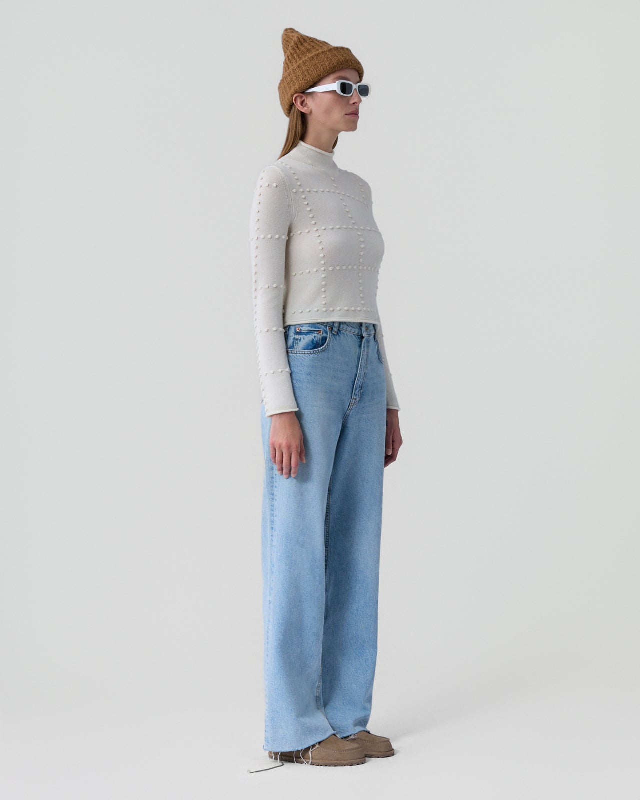 Popcorn Top in Cashmere Blend - Cream – Guest In Residence