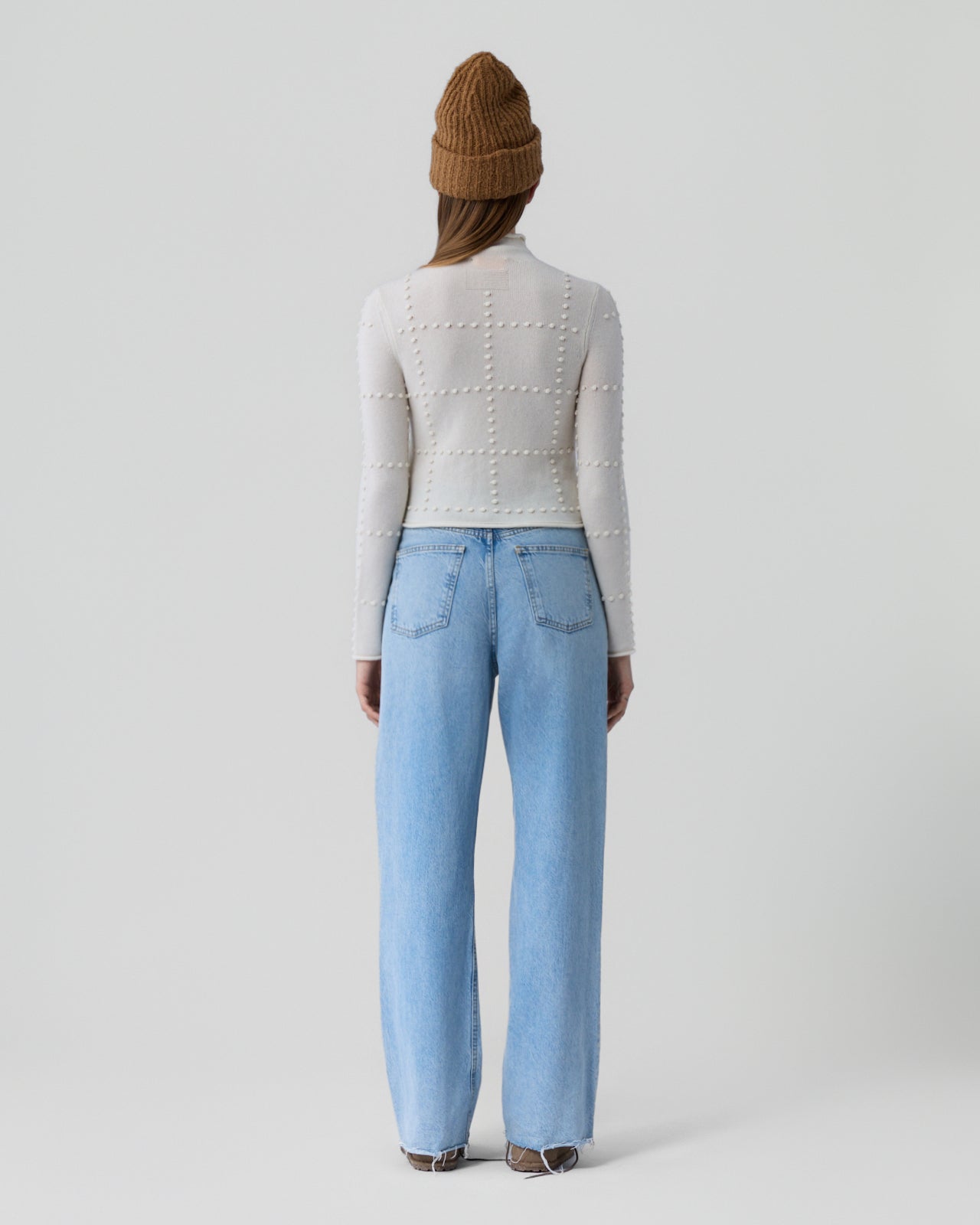 シールームリン　popcorn ポロニット Popcorn Top in Cashmere Blend - Cream – Guest In Residence