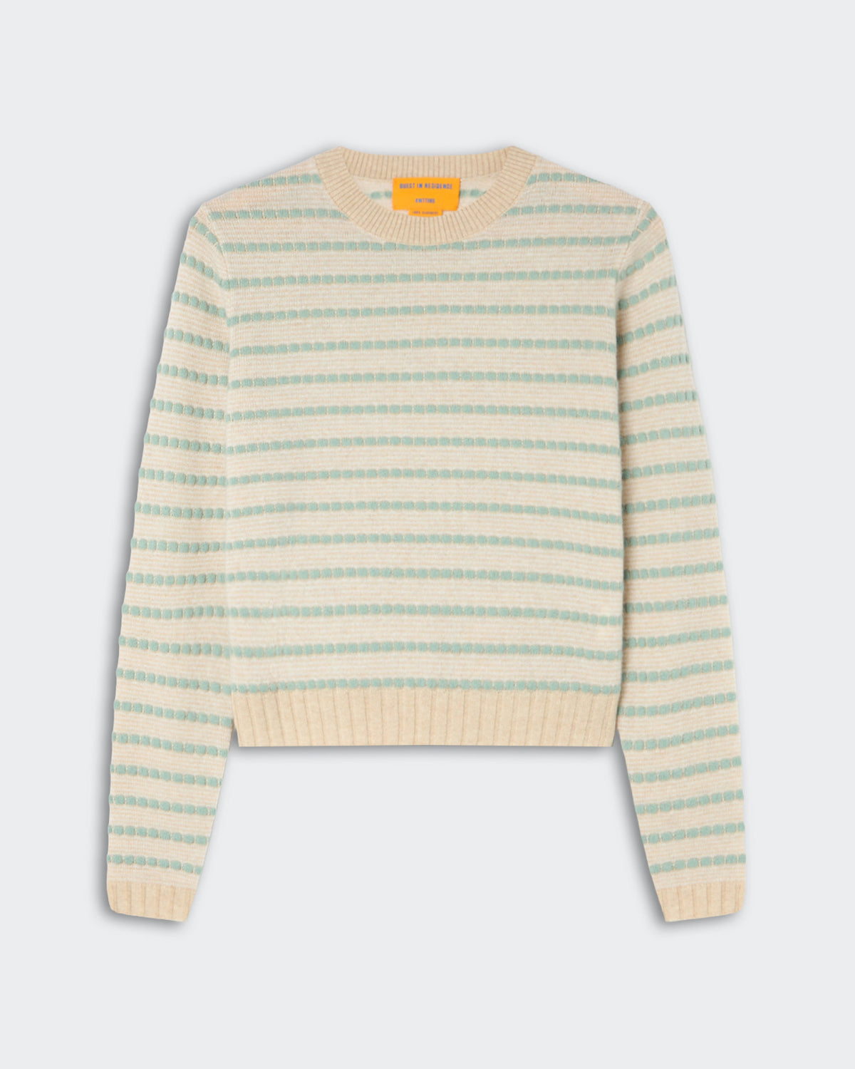 Pebble Stripe Shrunken Crew - Sandstone Combo