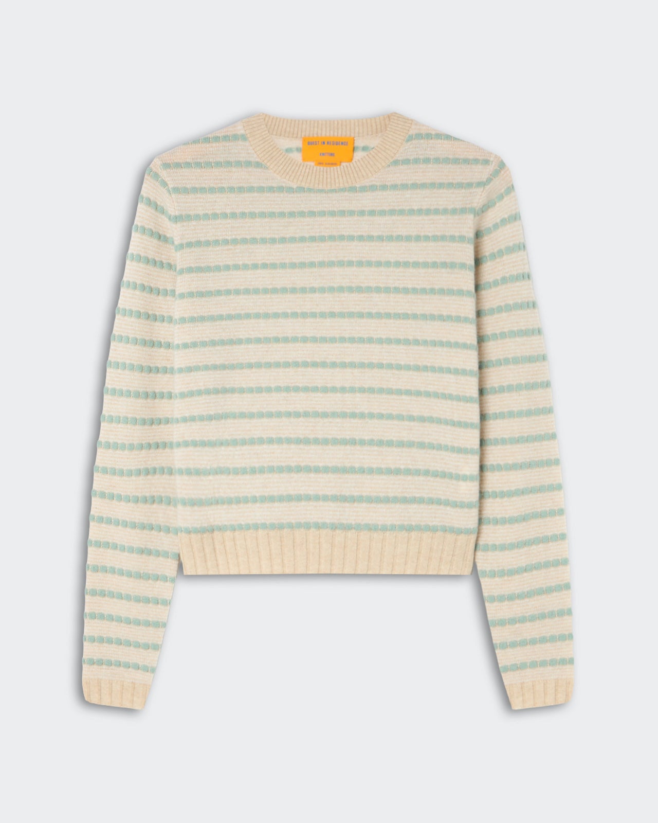 Pebble Stripe Shrunken Crew - Sandstone Combo