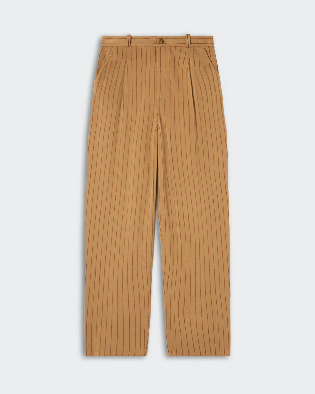 Pinstripe Carpenter Pant - Camel/Burnt Sienna