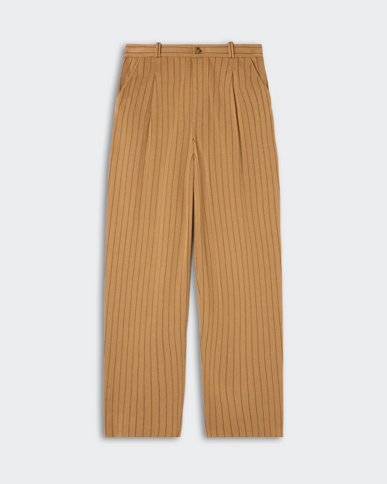 Pinstripe Carpenter Pant - Camel/Burnt Sienna
