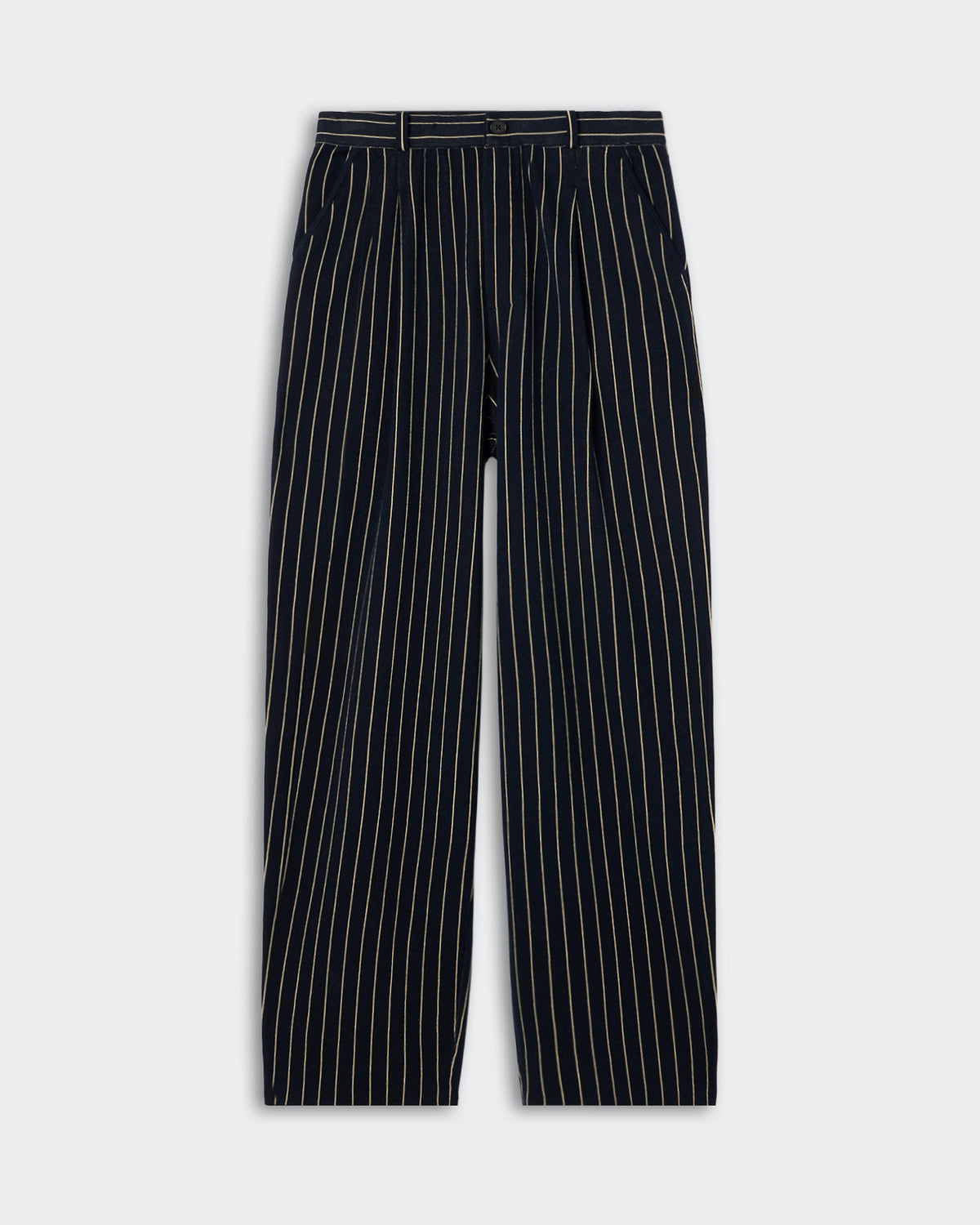 Pinstripe Carpenter Pant - Navy/Butter