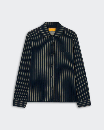 Pinstripe Work Shirt Navy Butter