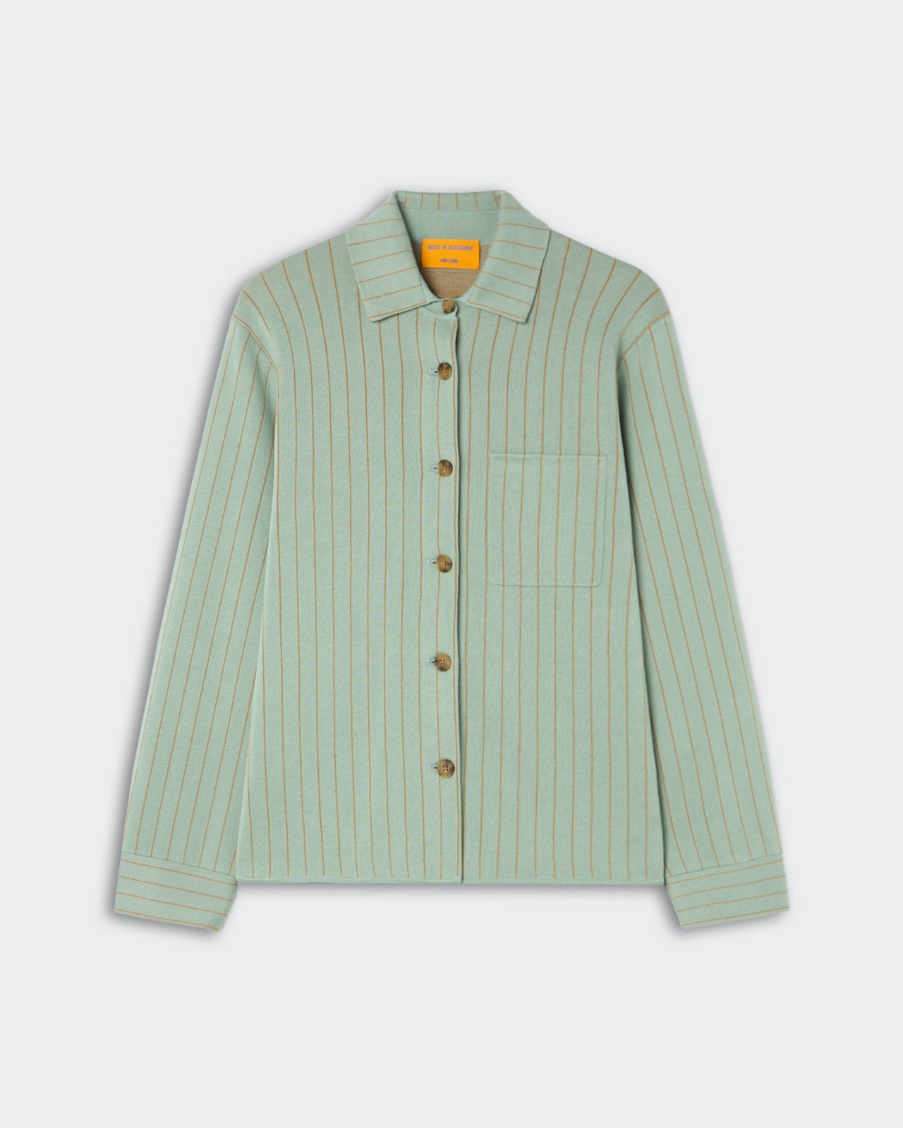 Pinstripe Work Shirt - Sage Brush/Camel