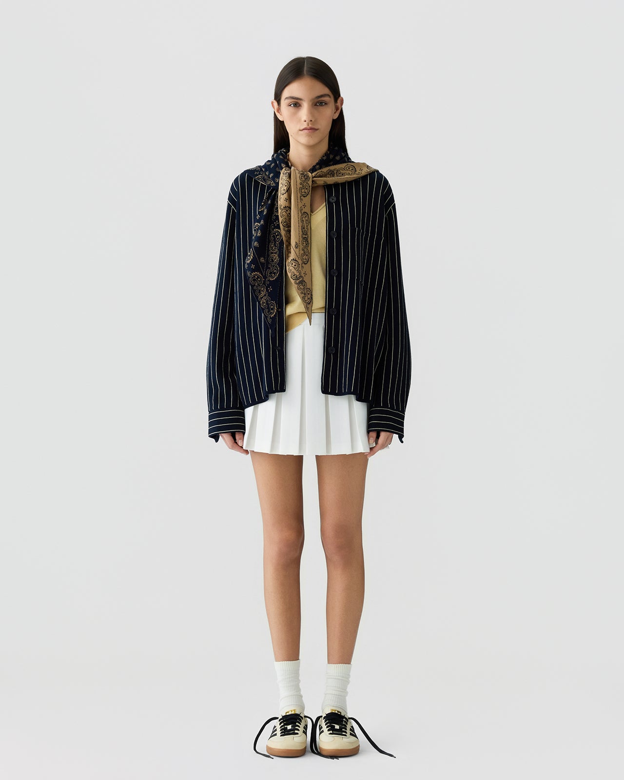 Pinstripe Work Shirt - Navy/Butter