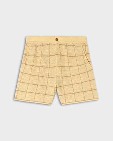 Plaid Short Butter Camel