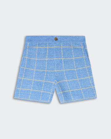 Plaid Short Delft Blue Butter
