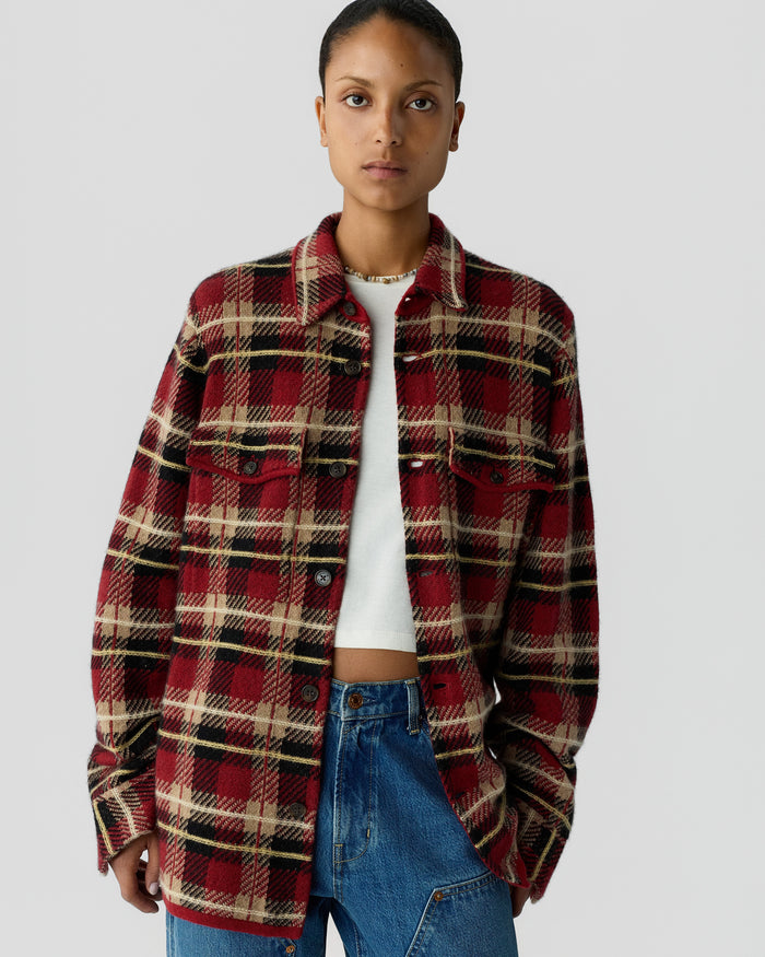 Guest in Residence — Plaid Work Shirt - Carmine Combo